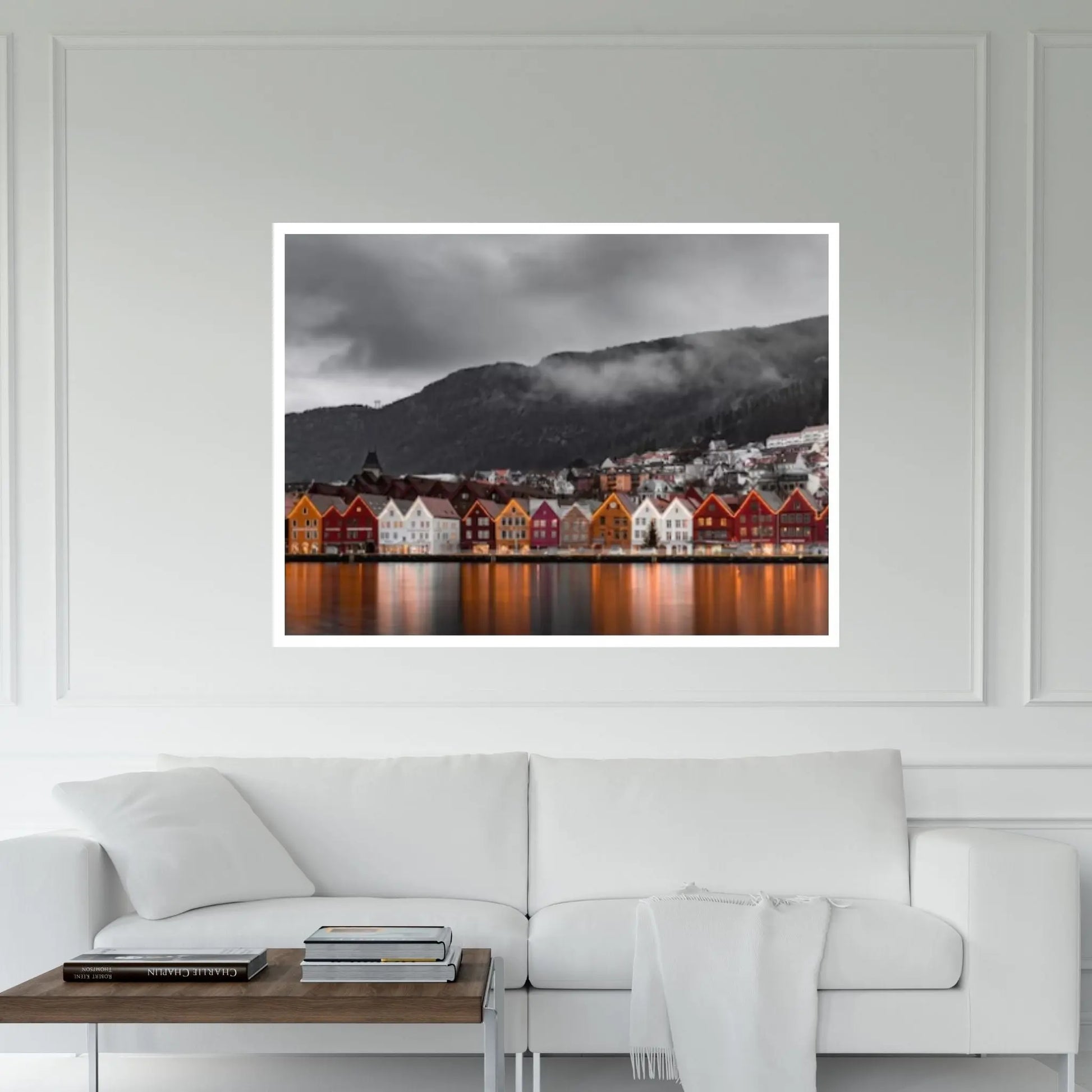 Norway Art Canvas Poster/Gift/Printed Famous Places Art Canvas-Bryggen Bergen Pictures - Y Canvas