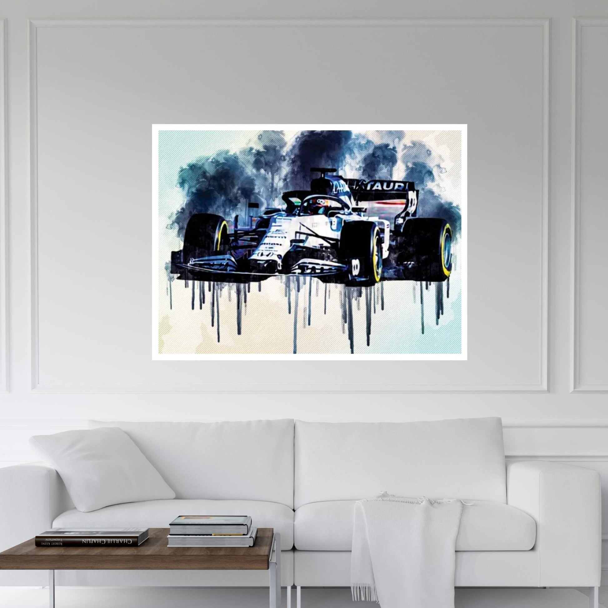 Alphatauri AT01 On Track 2020 F1 Cars Formula 1 Canvas Wall Art - Y Canvas