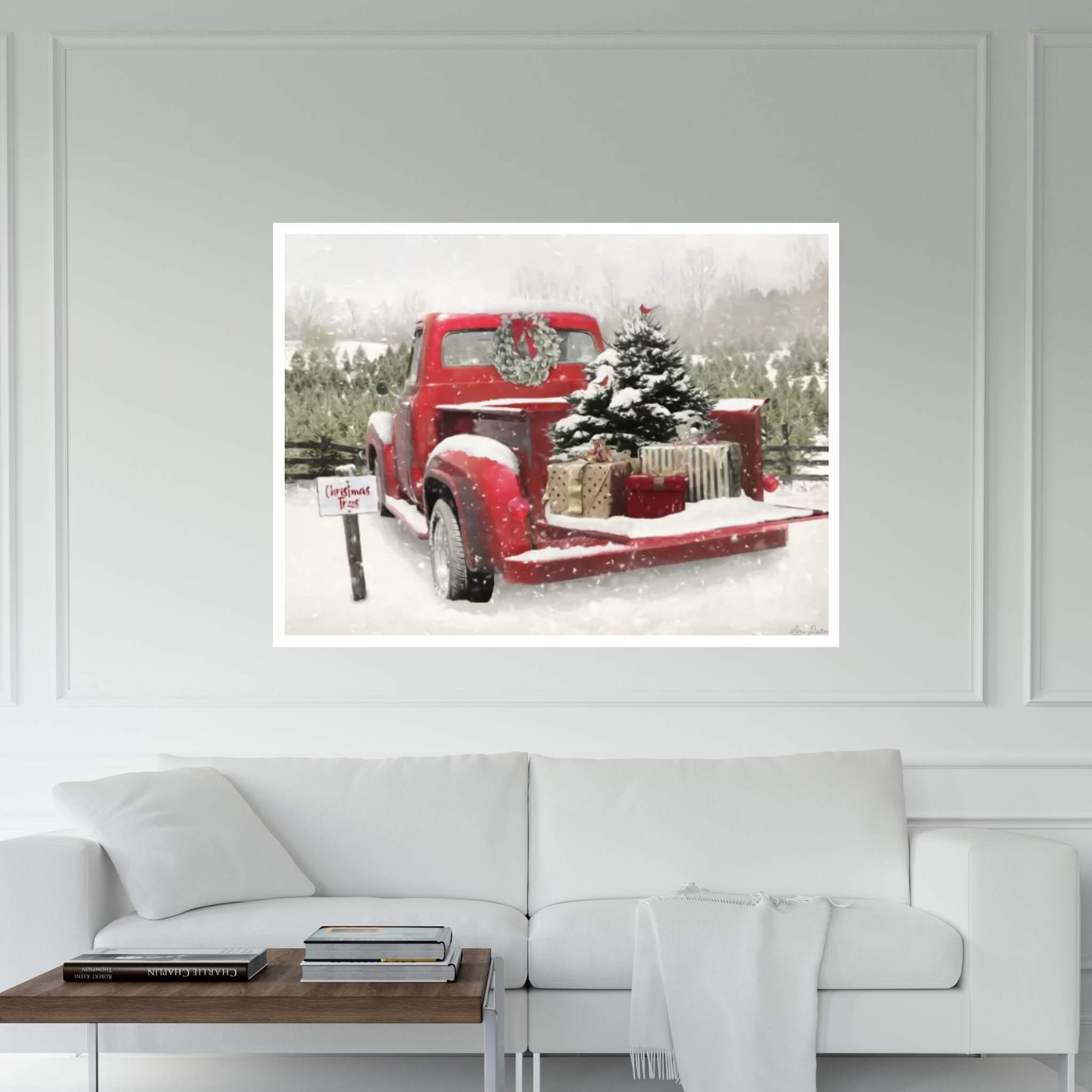 Truck Full Of Presents Canvas Wall Art - Y Canvas