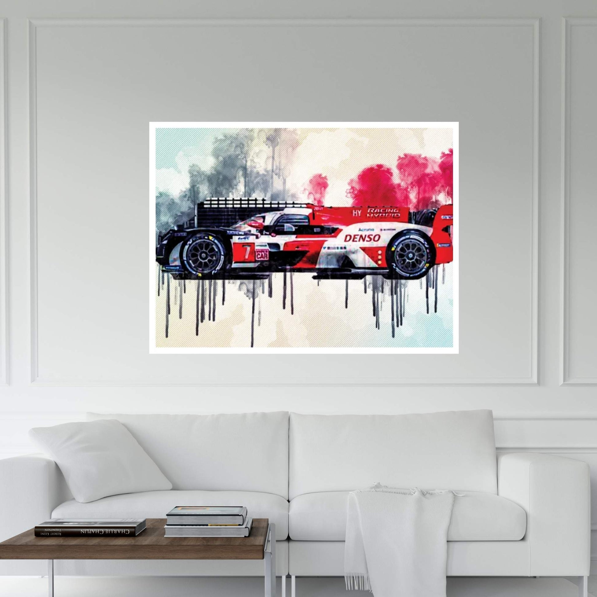 Toyota Gr010 Hybrid 2021 Wec Side View Hypercar Gazoo Racing 2021 Le Mans Hypercar Hybrid Hypercar Canvas Wall Art - Y Canvas