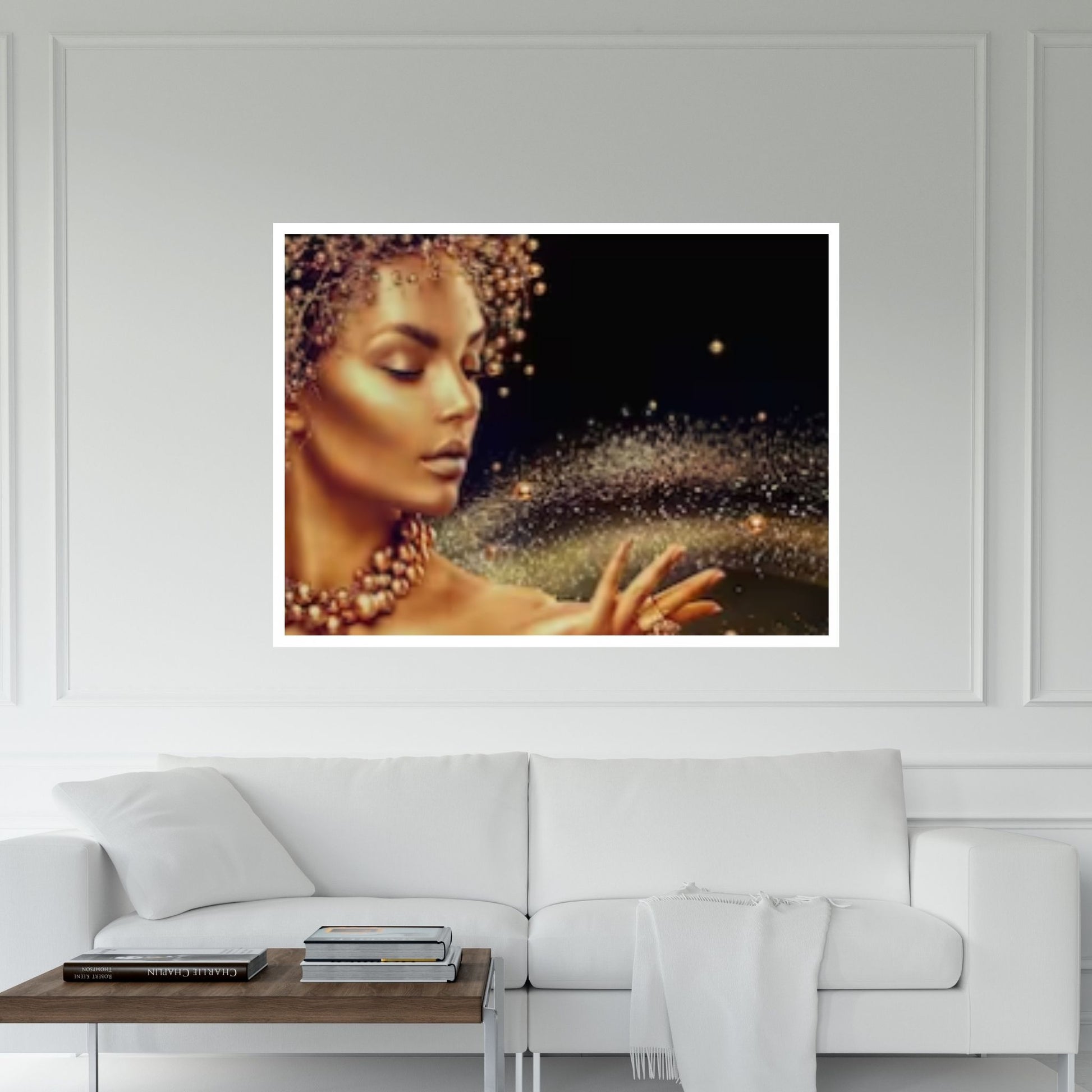 African Art Wall Decor, African Woman Makeup Wall Art, Abstract Canvas Art, Modern Wall Art - Y Canvas