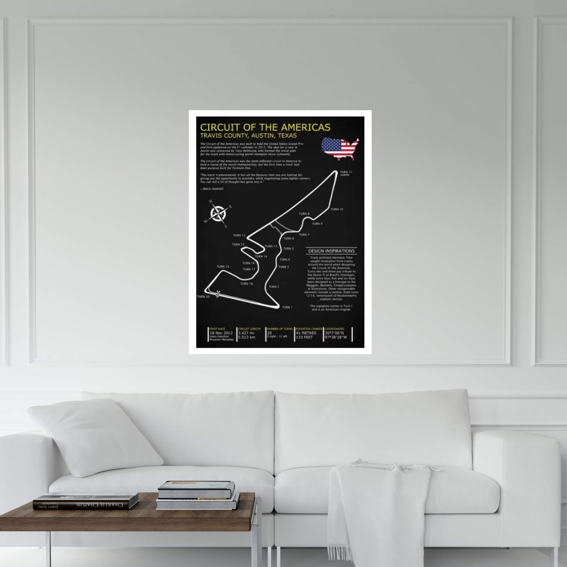 Circuit OfThe Americas BL Canvas Wall Art - Y Canvas