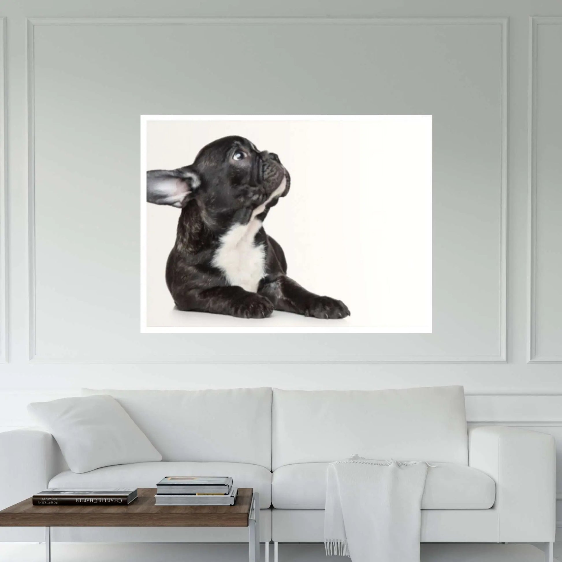 French bulldog black Canvas Wall Art Design Poster Canvas Wall Art - Y Canvas