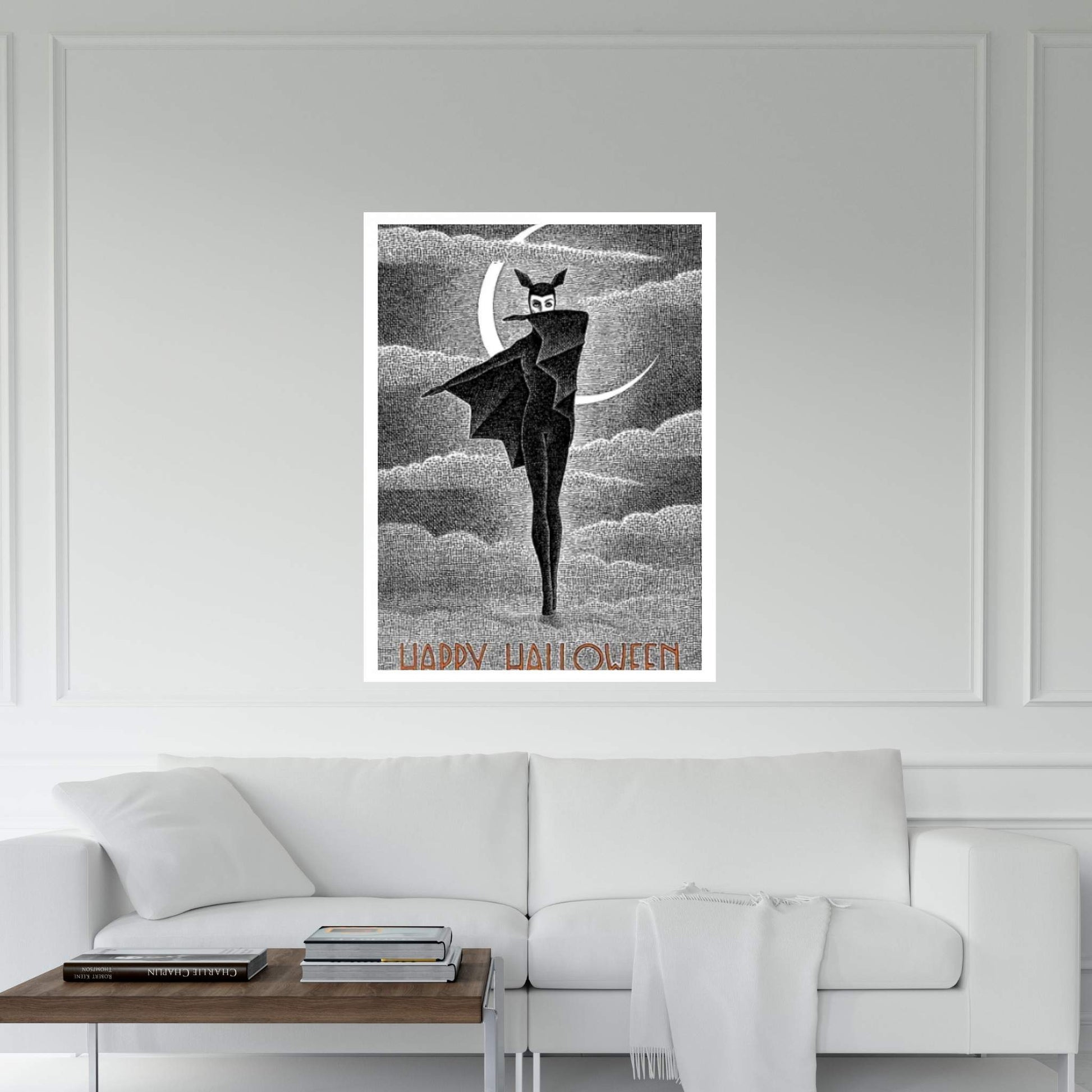 Bat-Girl Canvas Wall Art - Y Canvas