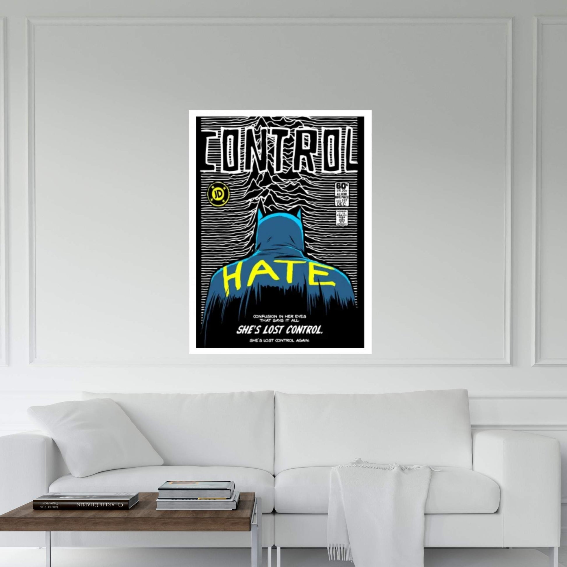 Post-Punk Bat - Control Canvas Wall Art - Y Canvas