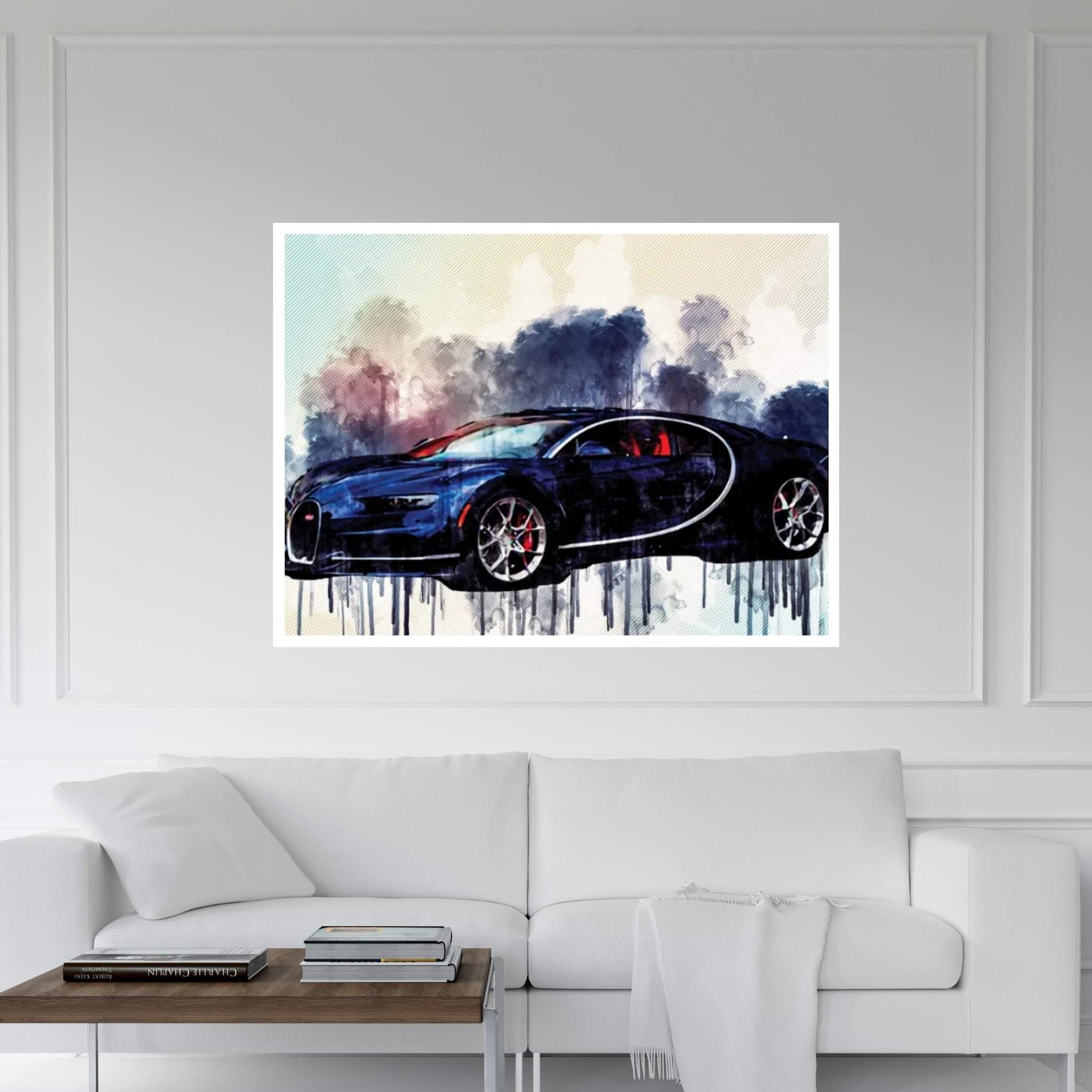 Bugatti Chiron 2018 Hypercar Sports Luxury Cars Canvas Wall Art - Y Canvas