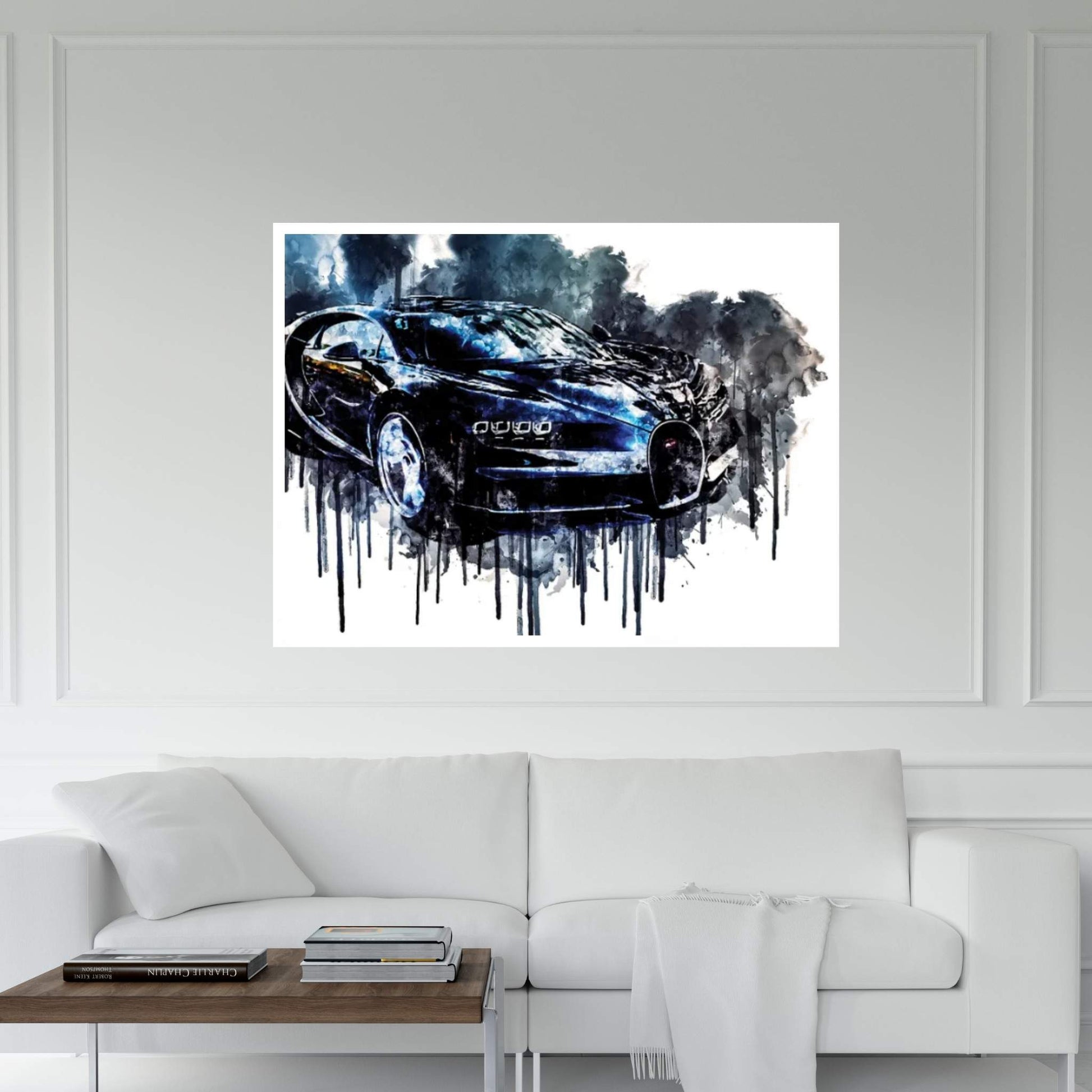 2017 Bugatti Chiron Geneva Auto Expo Vehicle XLVIII Canvas Wall Art - Y Canvas