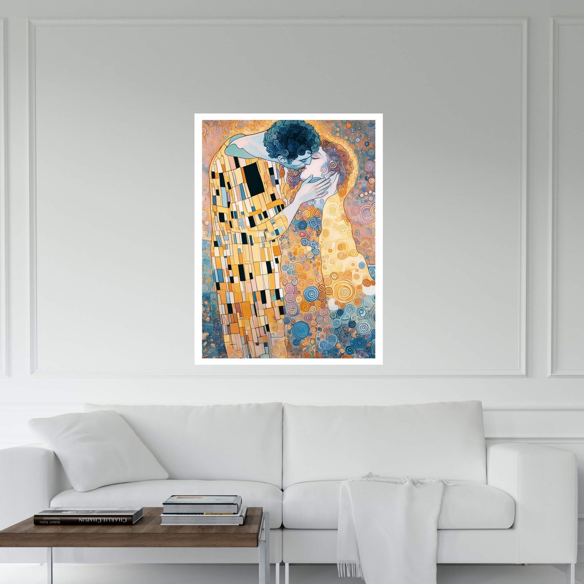 Gustav Klimt The Kiss Reproduction Canvas Wall Art - Y Canvas