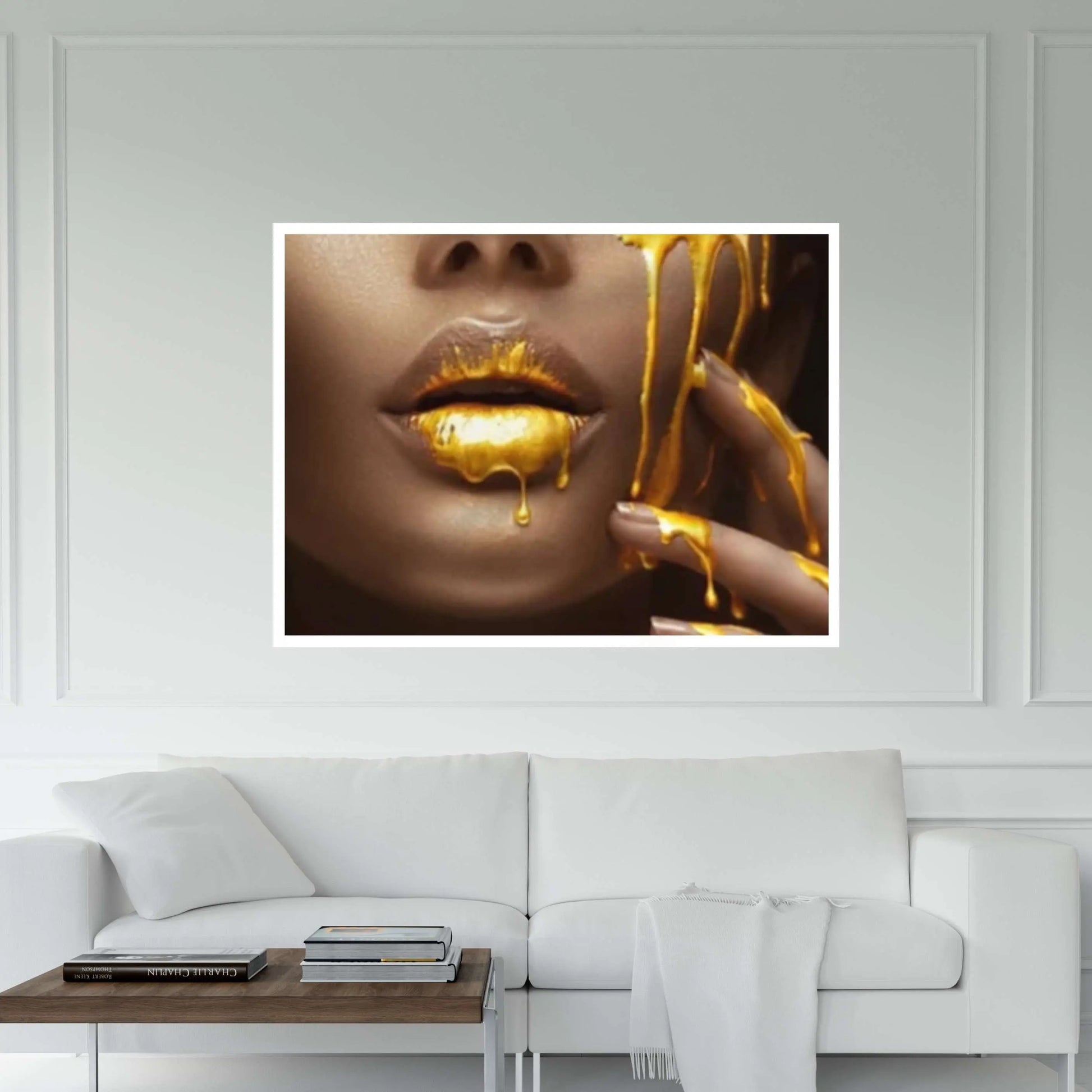 African Art Wall Canvas Decor, Gold Wall Art, African Woman Wall Art - Y Canvas