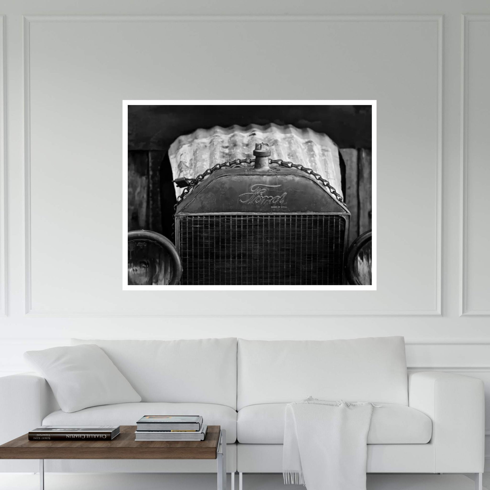 Model T in Black&White Canvas Wall Art - Y Canvas