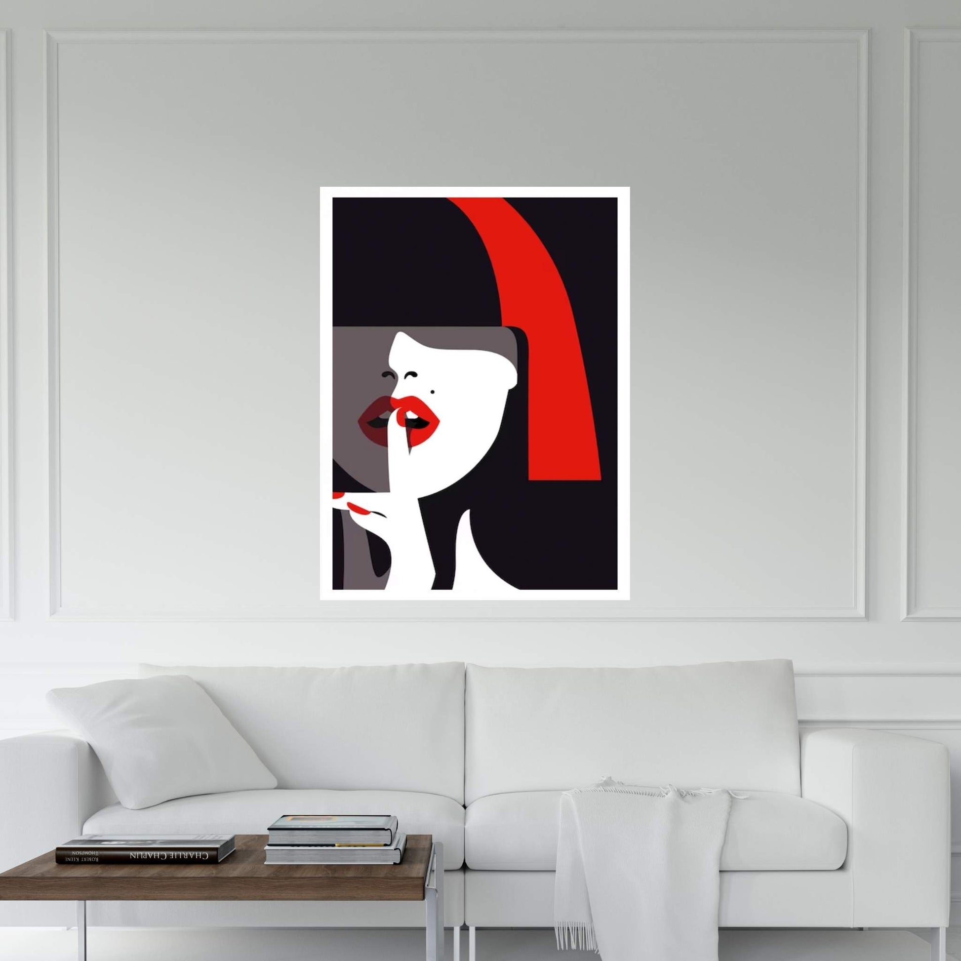 Picasso Style Red Haired Woman Canvas Wall Art - Y Canvas