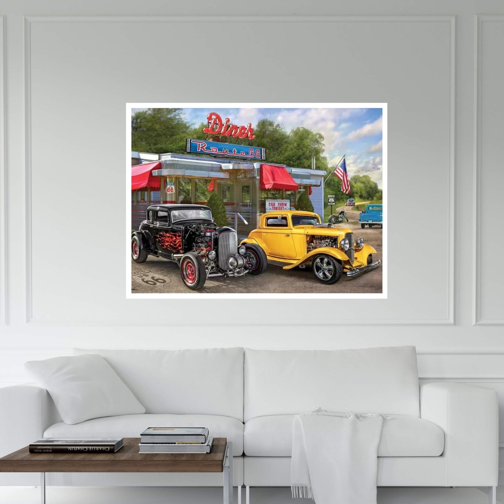 Nostalgic America Diner Canvas Wall Art - Y Canvas