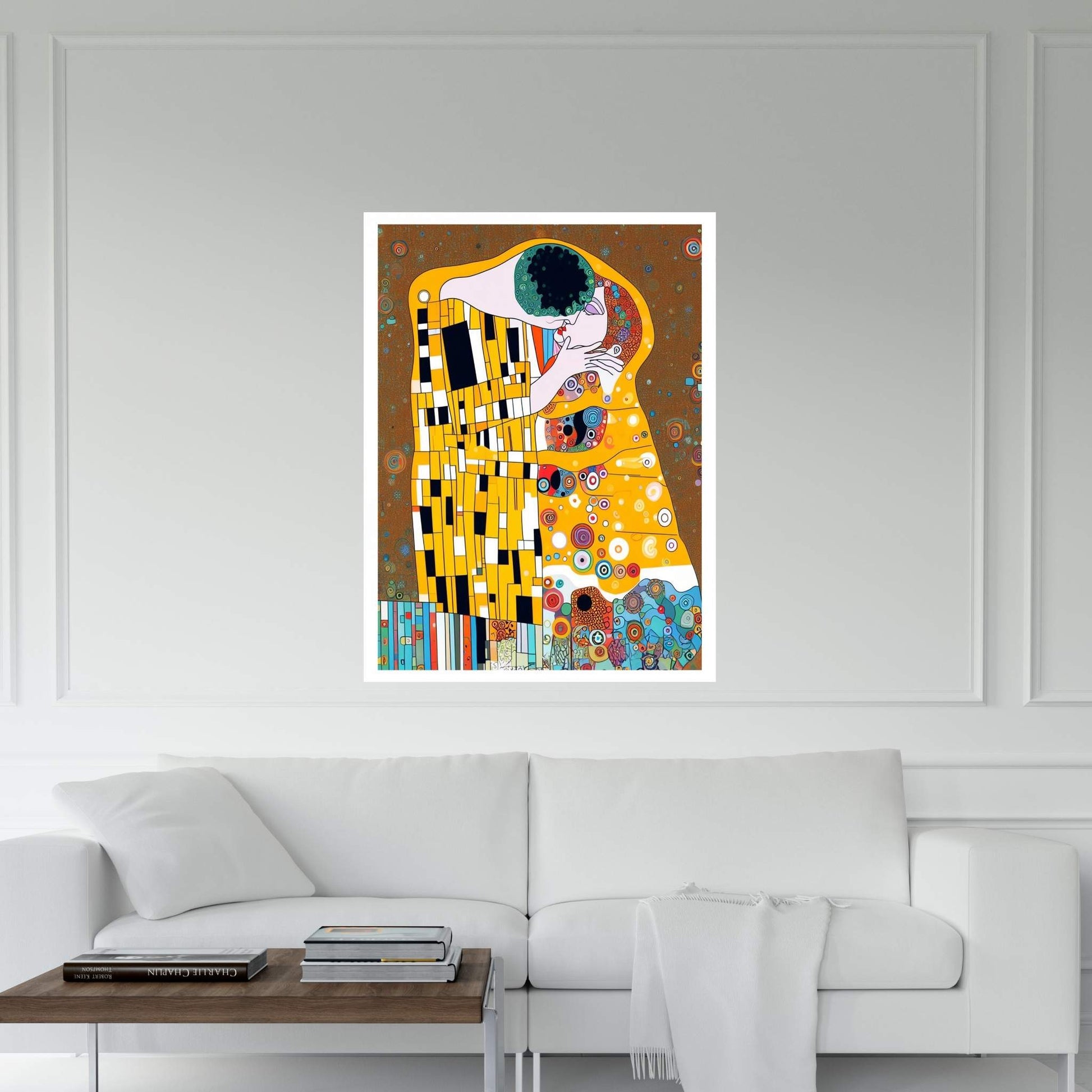 Gustav Klimt's The Kiss: Canvas Wall Art Reproduction Home Decor - Y Canvas