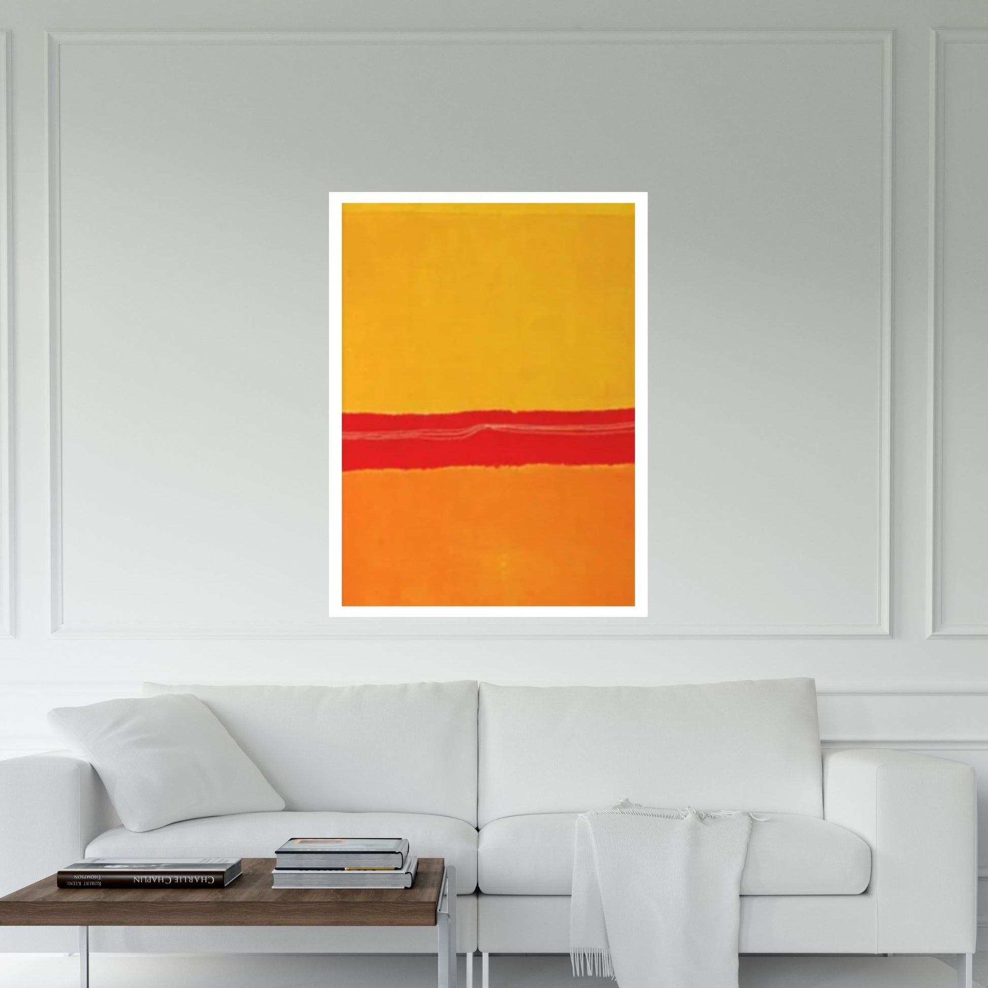 Mark Rothko Exhibition Canvas Wall Art Poster, Orange Vintage Exhibition Poster, Mark Rothko Canvas Wall Art Print - Y Canvas