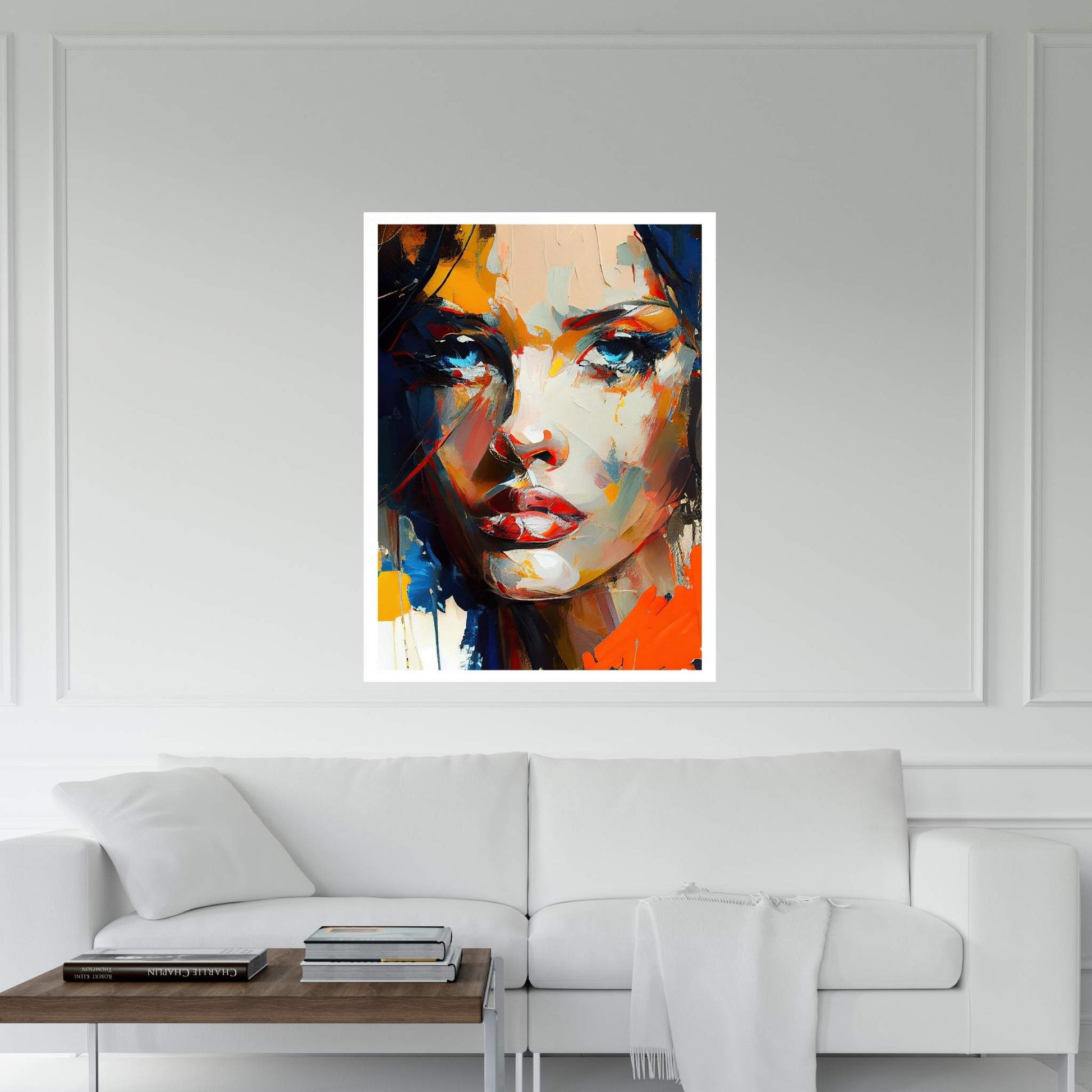 Abstract Modern Woman Portrait Canvas Wal Art - Y Canvas