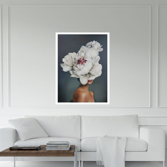 Floral Female Head Canvas Art, Heavenly Perfection Canvas, Roses and Woman, Woman Floral Art - Y Canvas