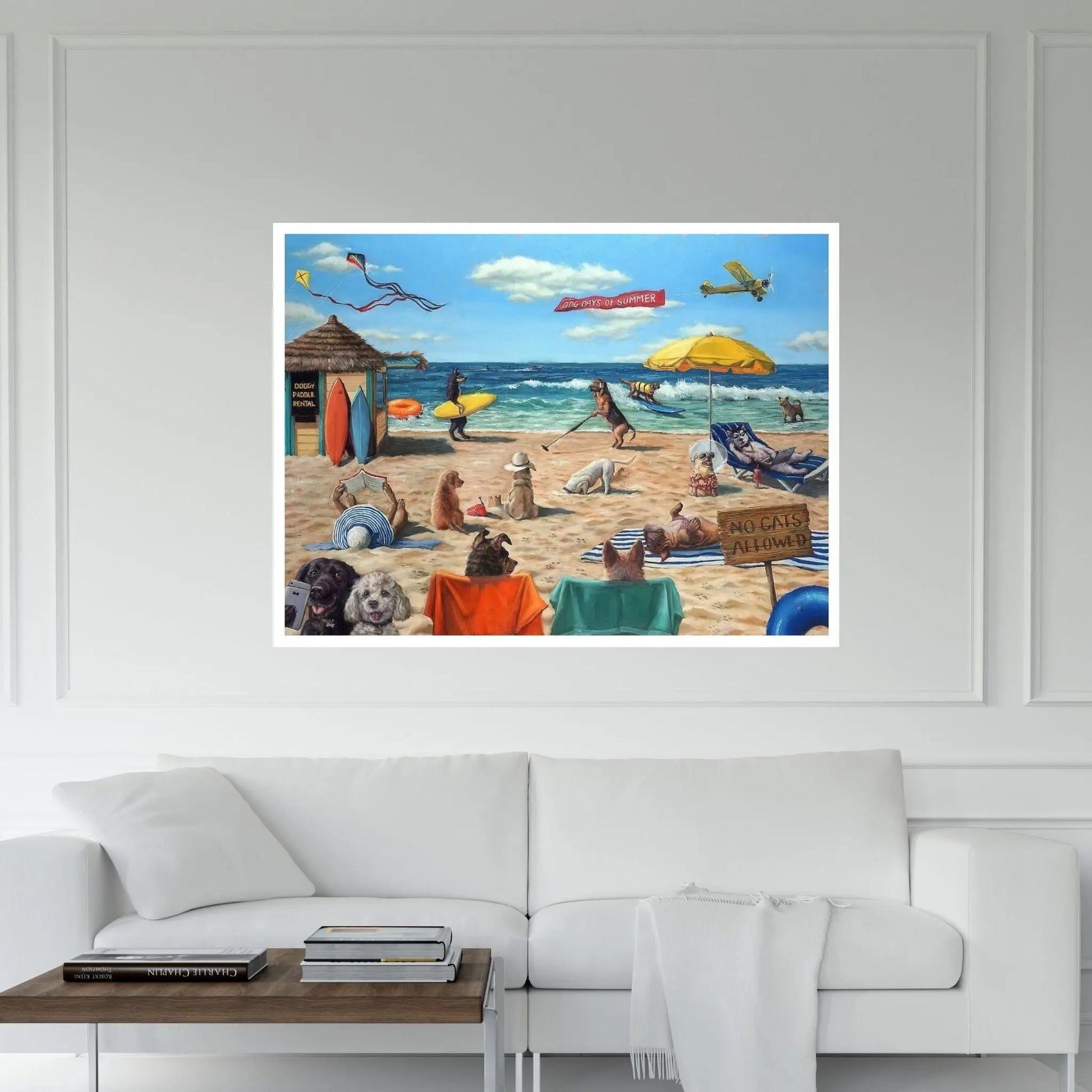 Dog Beach Canvas Wall Art - Y Canvas