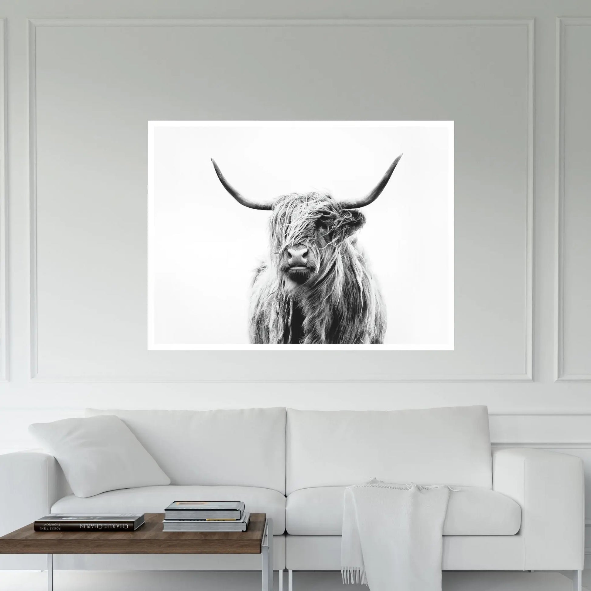 Portrait Of A Highland Cow Canvas Wall Art - Y Canvas