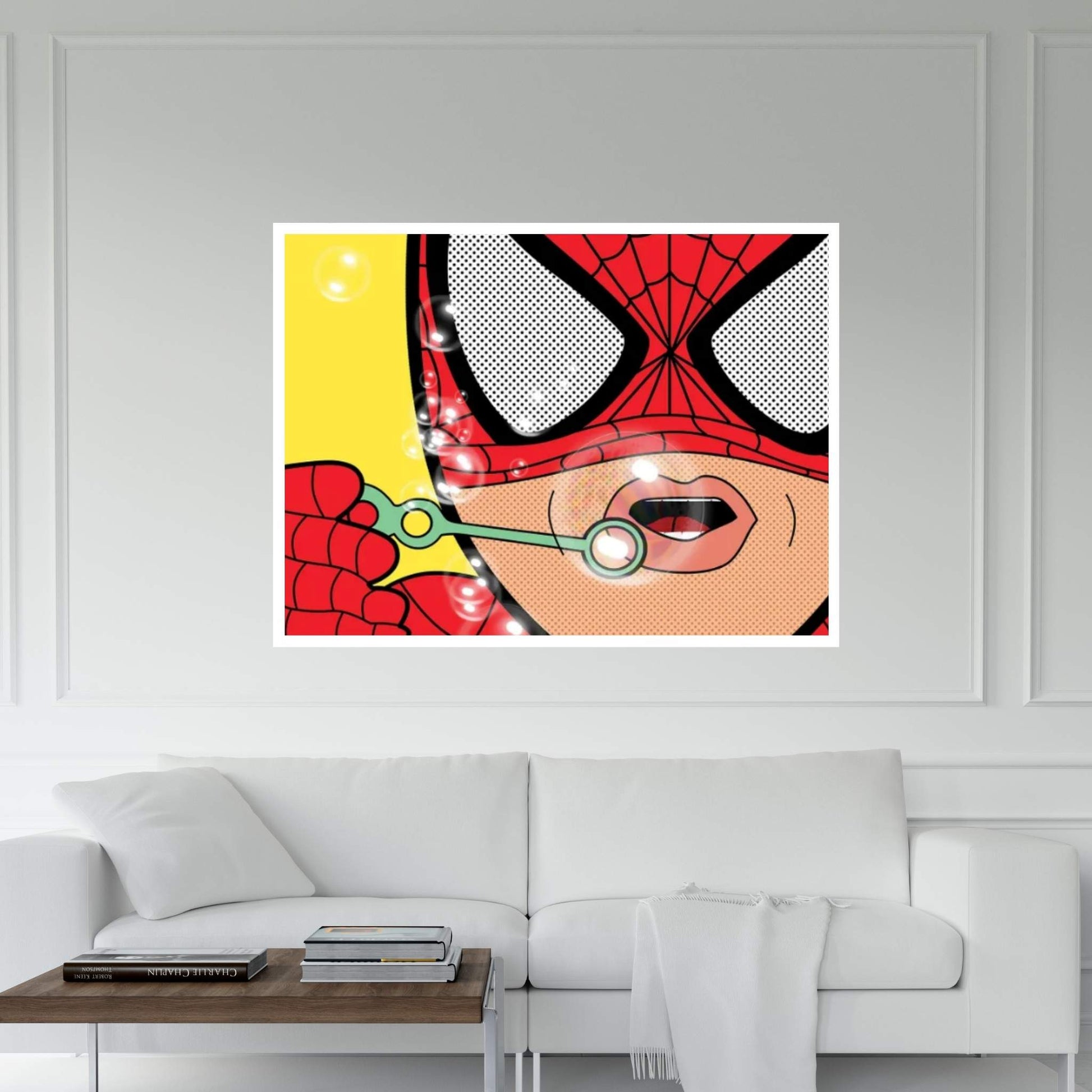 Spidey Bubbles Canvas Wall Art - Y Canvas