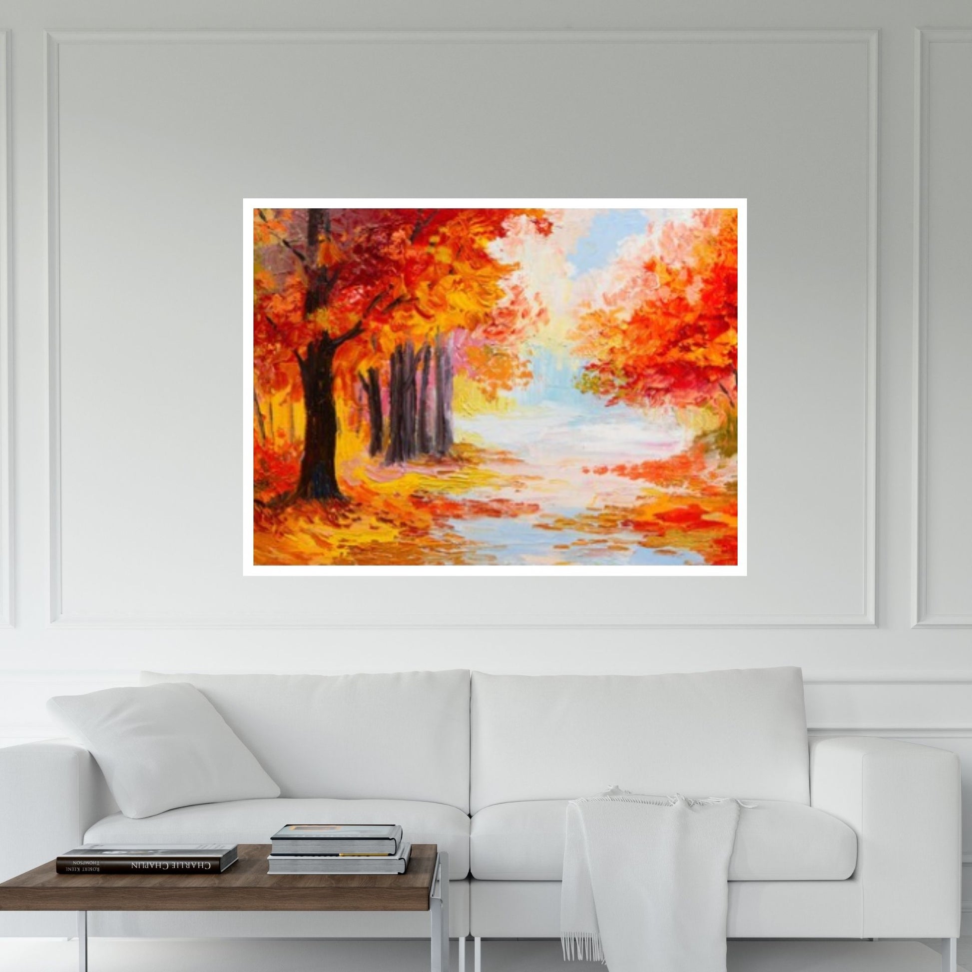 Autumn Landscape Canvas Wall Art Decor, Autumn Landscape Art Canvas, Autumn Printed - Y Canvas