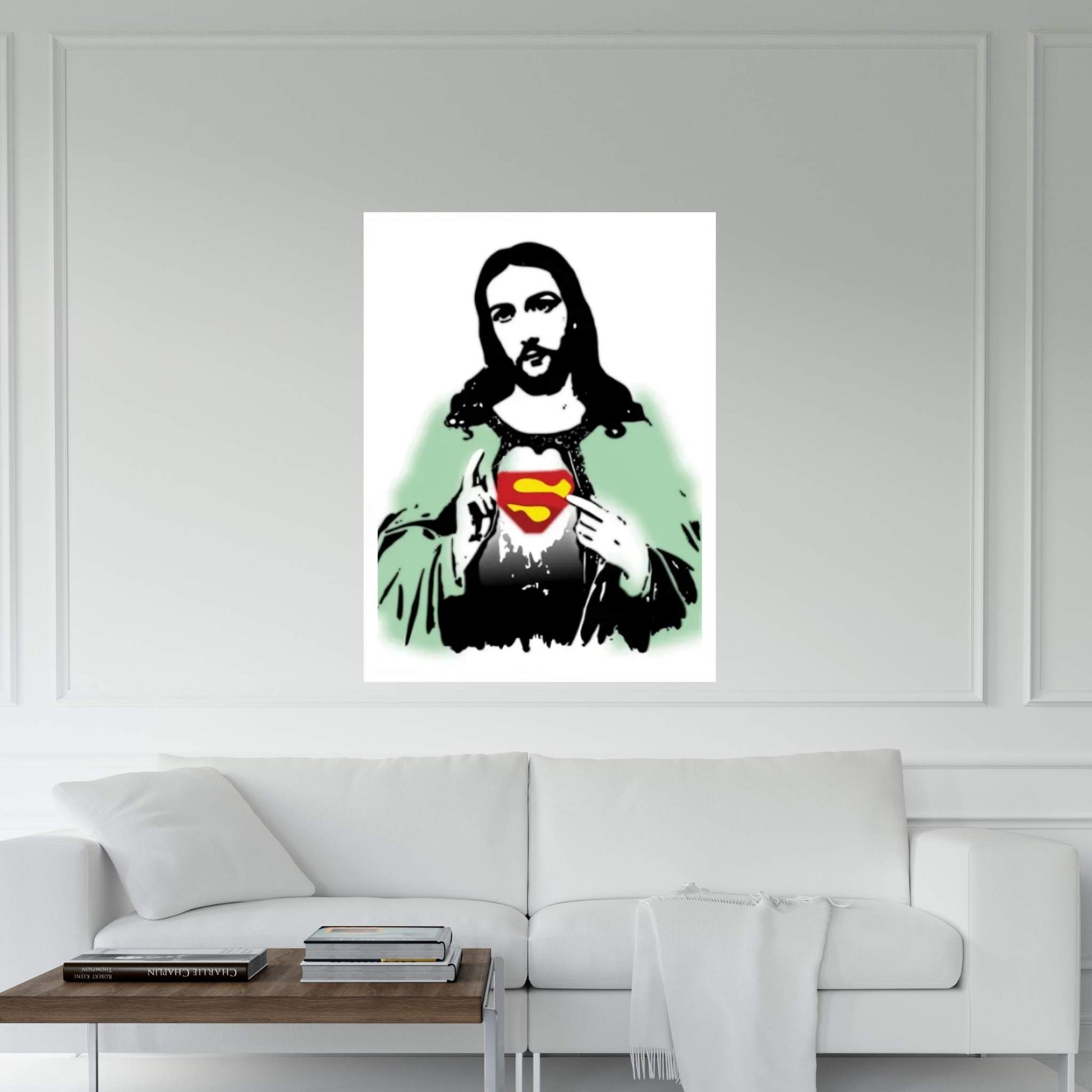 OMG - Jesus Christ Superman Canvas Wall Art - Y Canvas