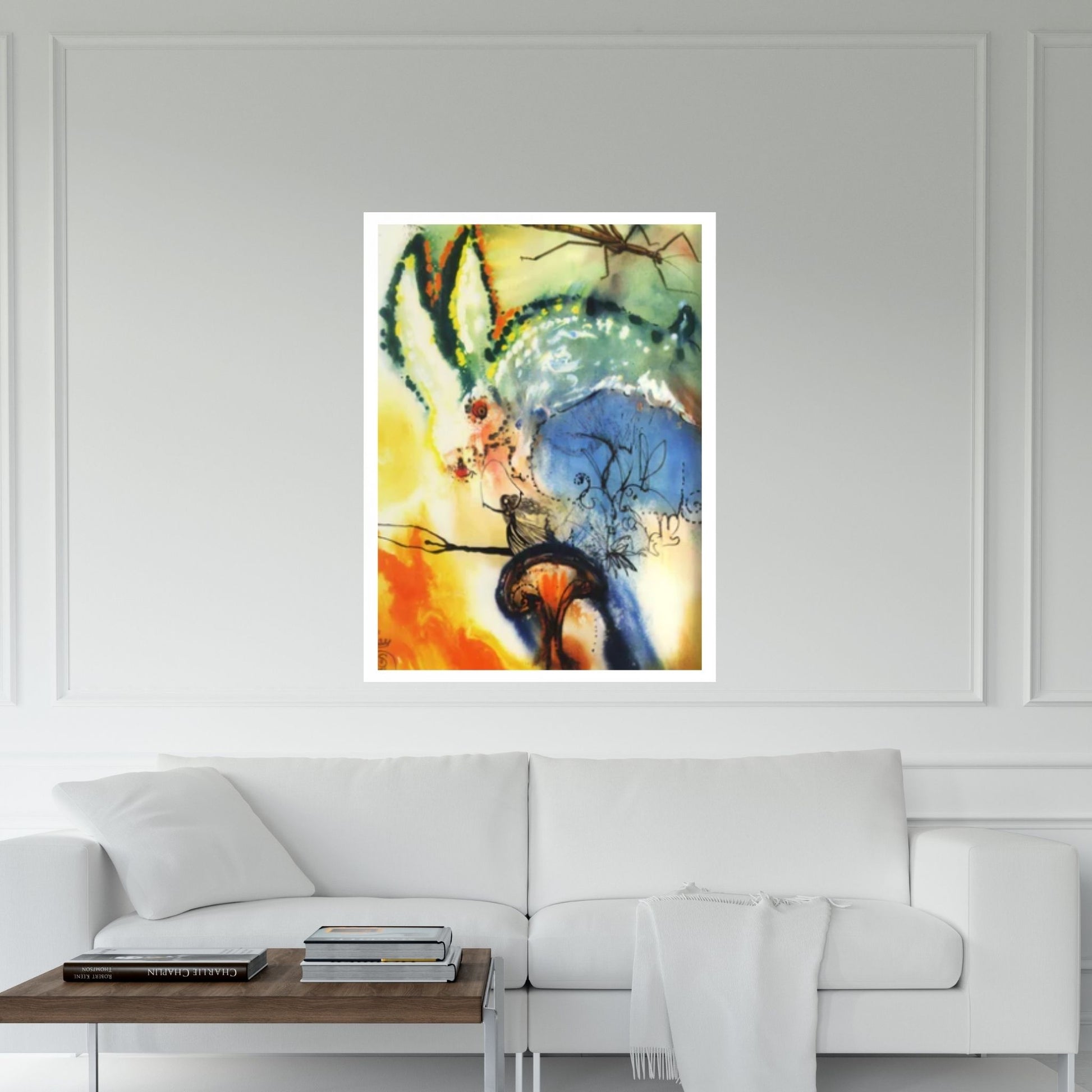 Salvador Dali Down the Rabbit Hole Canvas Wall Art Print, Dali Exhibition Print, Surrealism Canvas Poster - Y Canvas