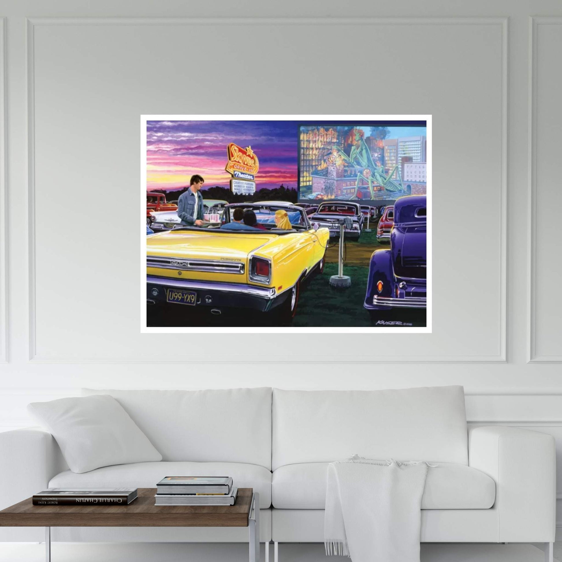 Sky View Drive-In Canvas Wall Art - Y Canvas