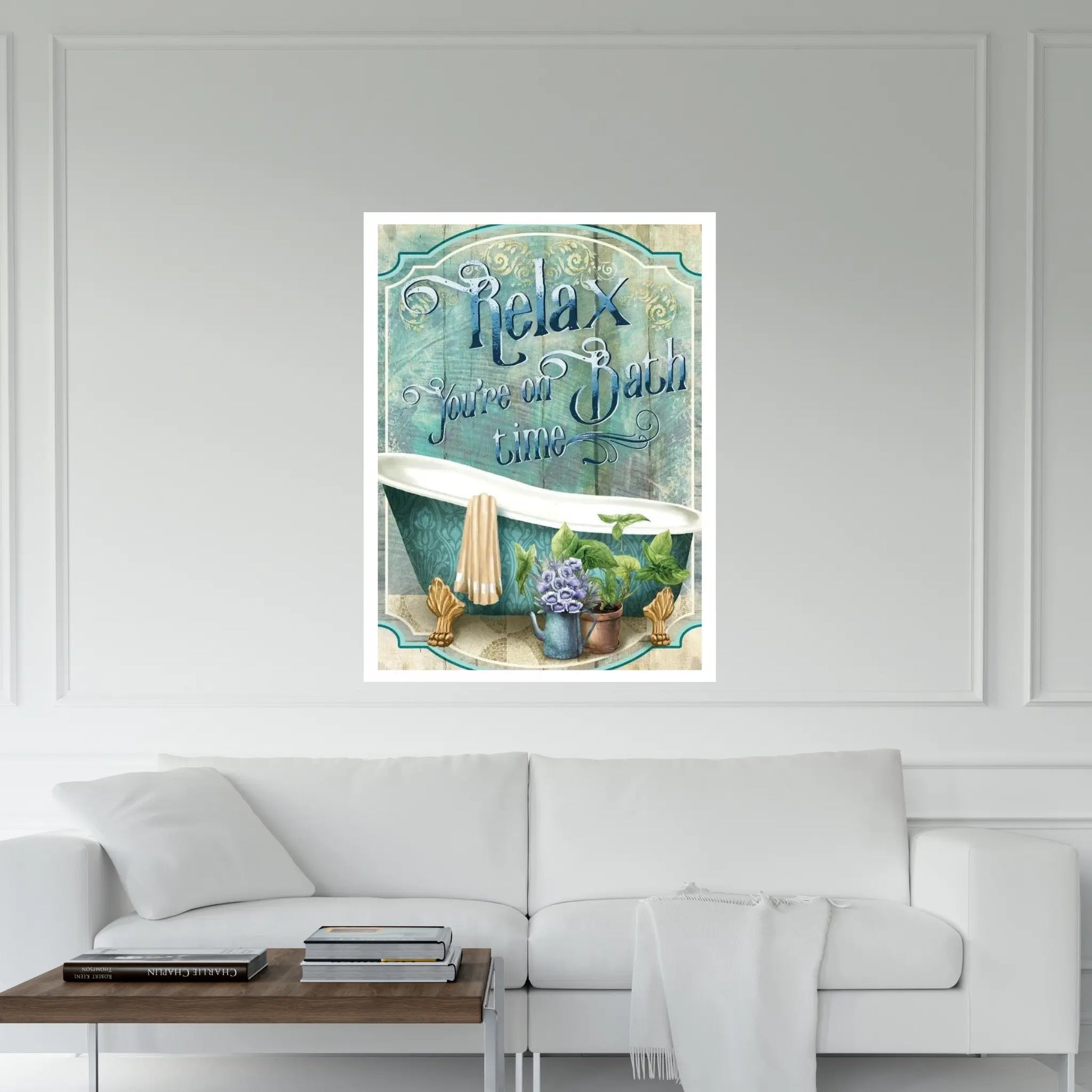 You're On Bath Time Canvas Wall Art - Y Canvas