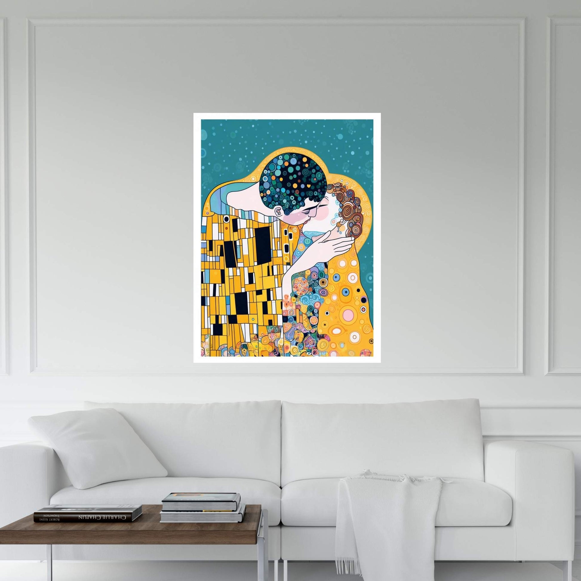 Gustav Klimt's The Kiss: Canvas Wall Art Reproduction Home Decor - Y Canvas