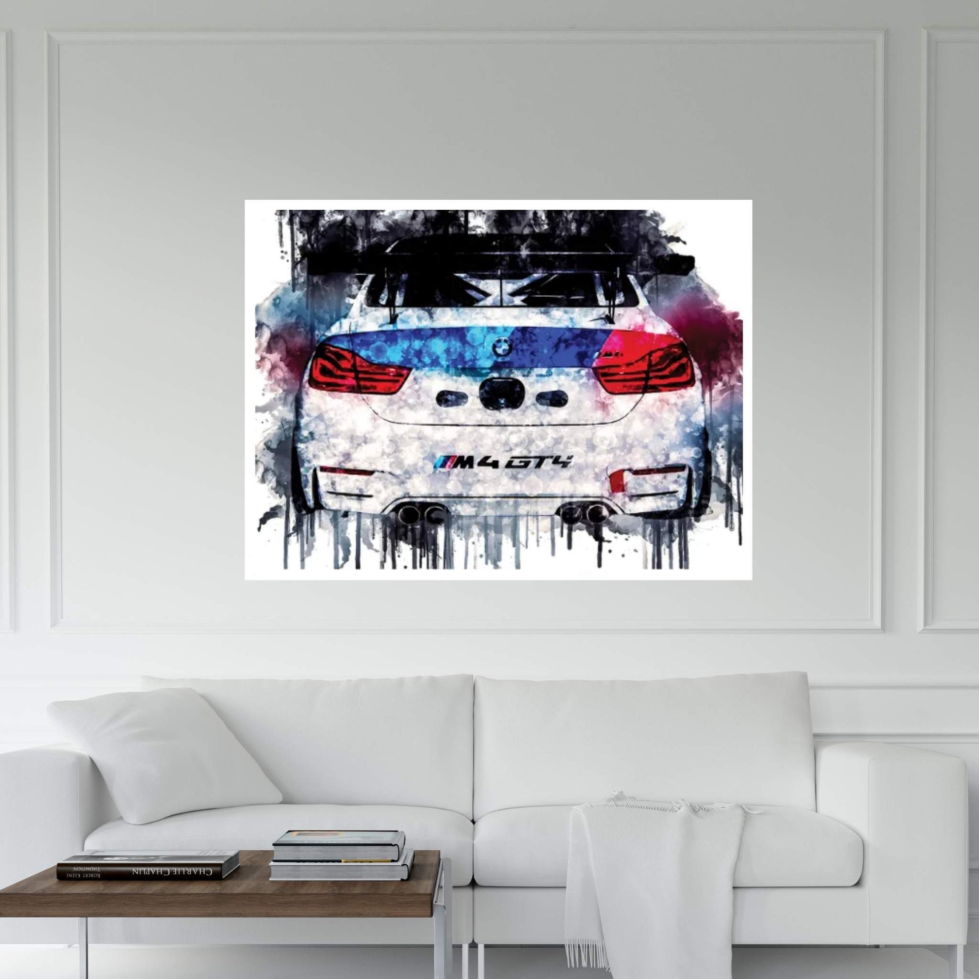 2018 BMW M4 GT4 Canvas Wall Art - Y Canvas