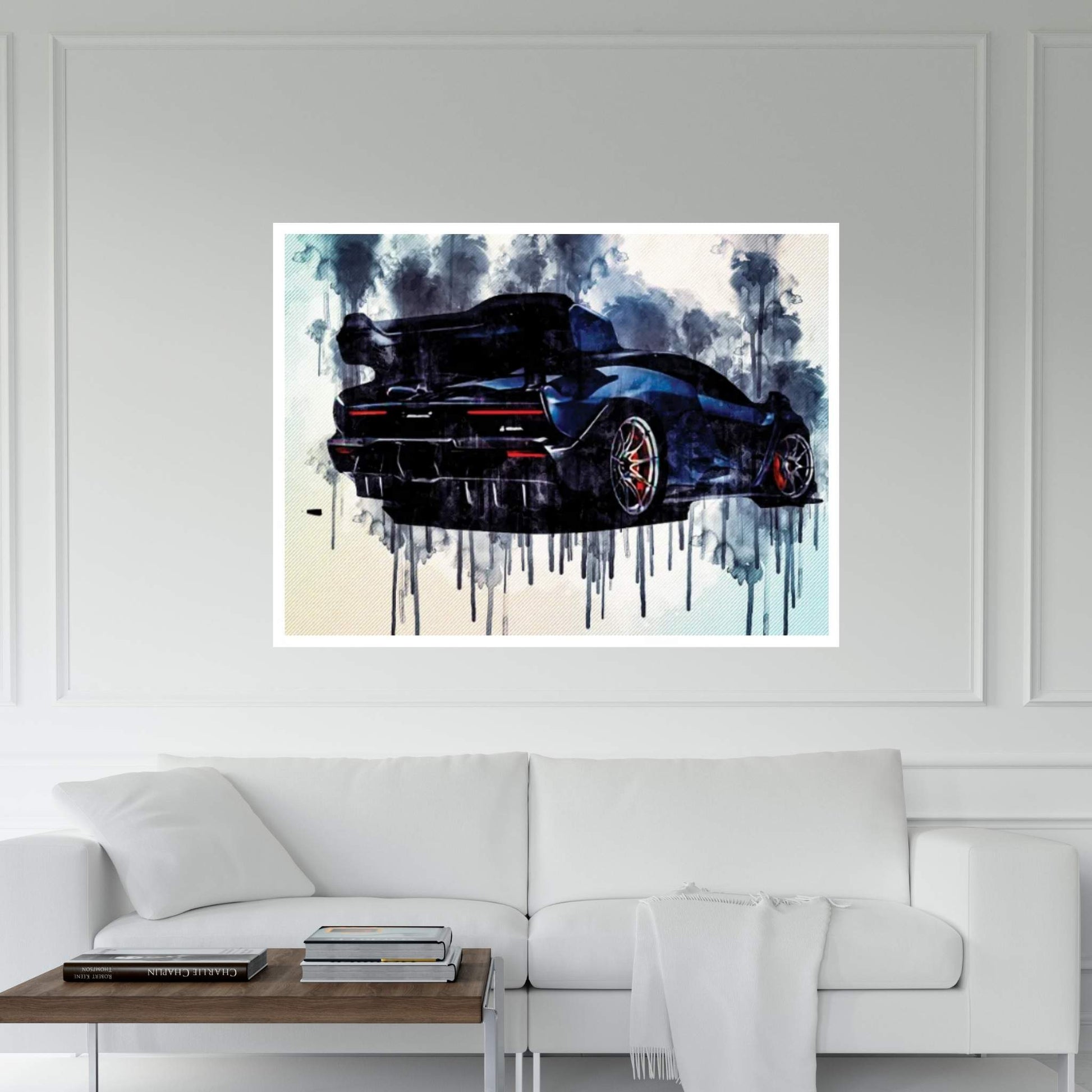 Mclaren Senna 2019 Rear View Hypercar Supercar Canvas Wall Art - Y Canvas