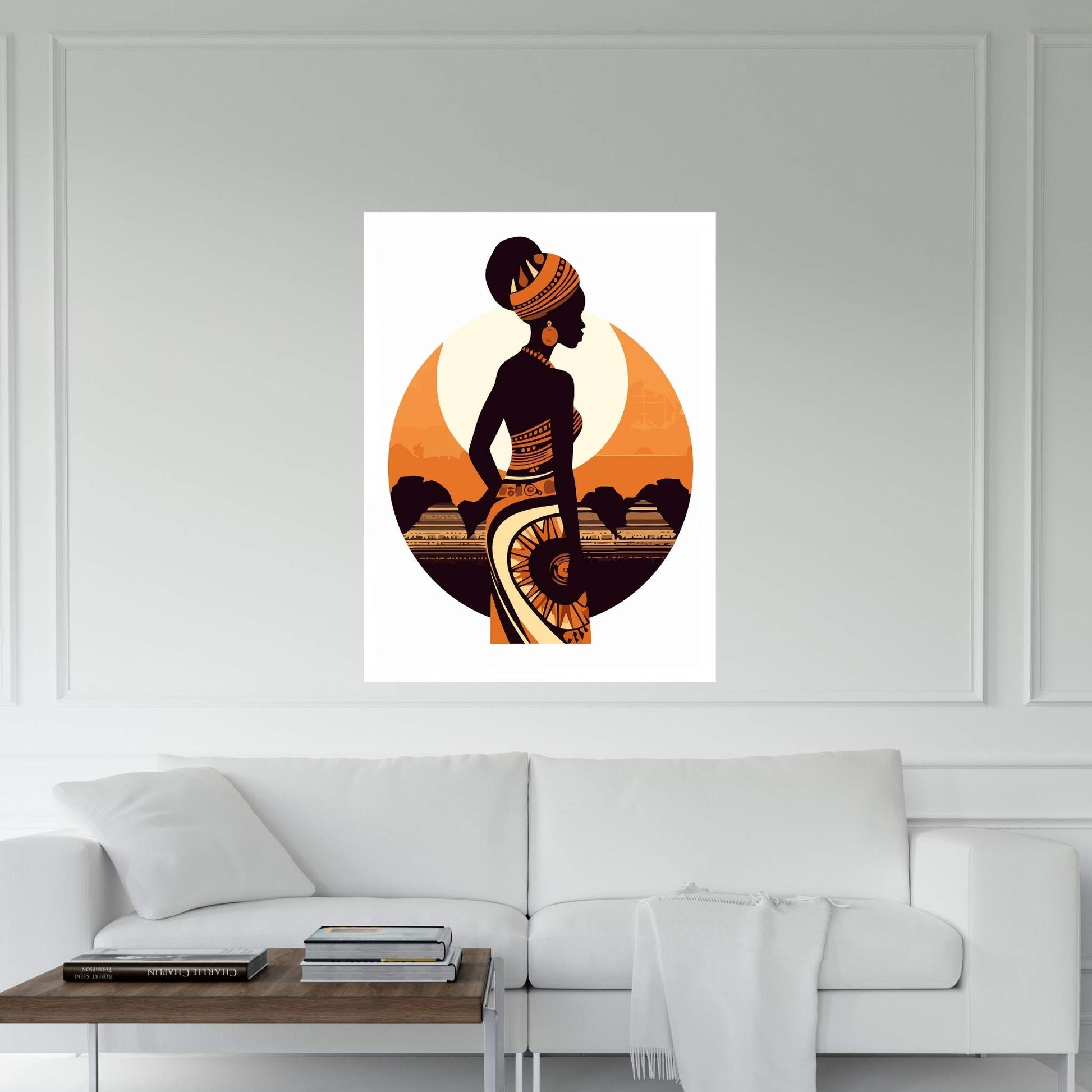 African Black Woman Canvas Wall Art Home Decor - Y Canvas