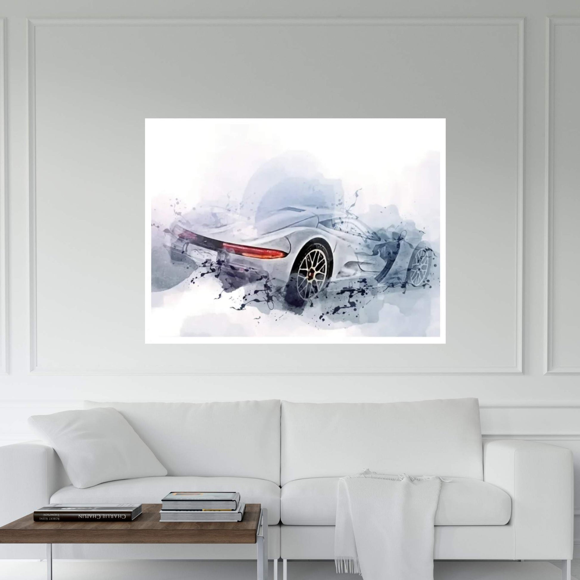 Aspark Owl Exterior All-Electric Sports Car Gray Canvas Wall Art - Y Canvas