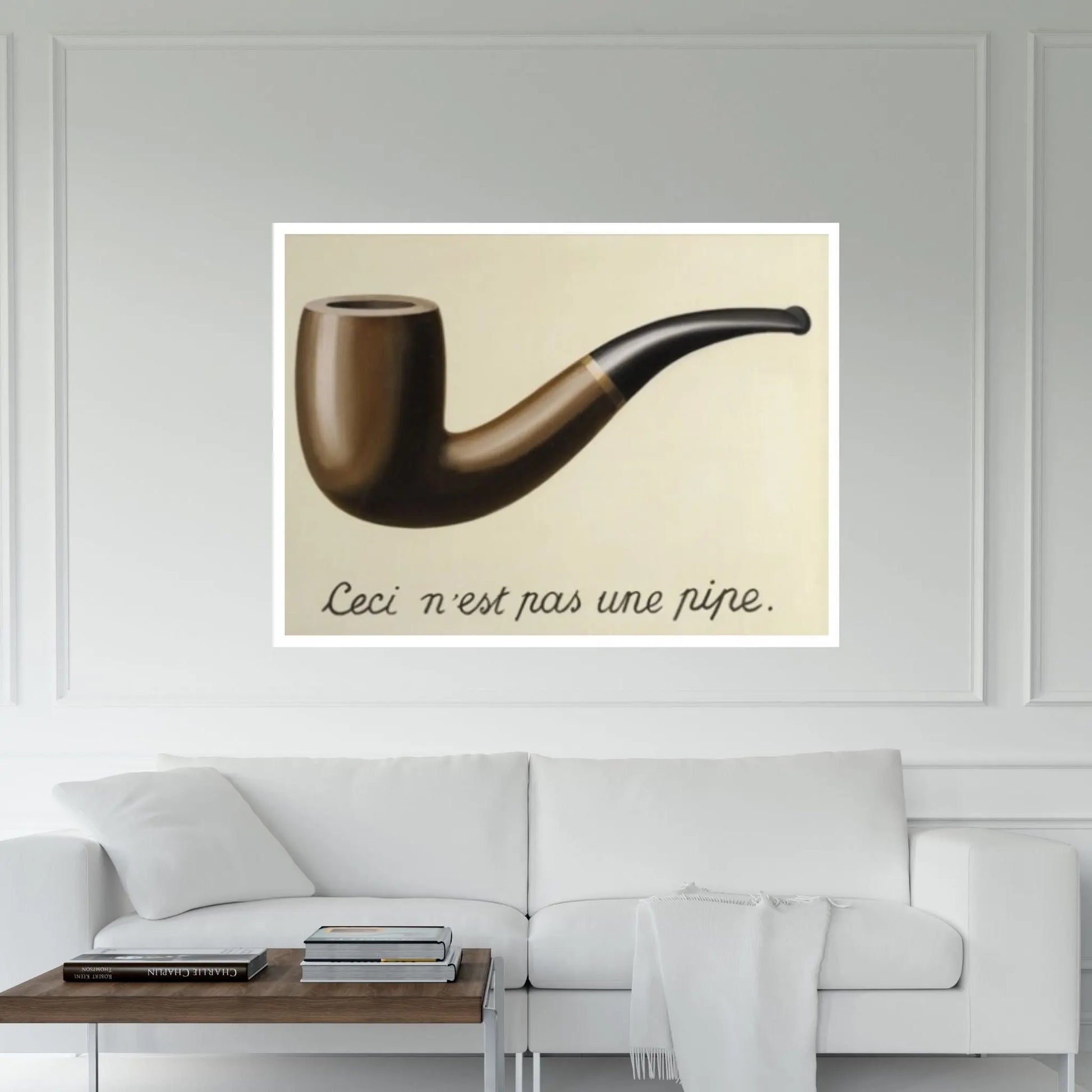 Large René Magritte , The Treason of Images, Wall Decor, Reproduction of Classic Art - Y Canvas