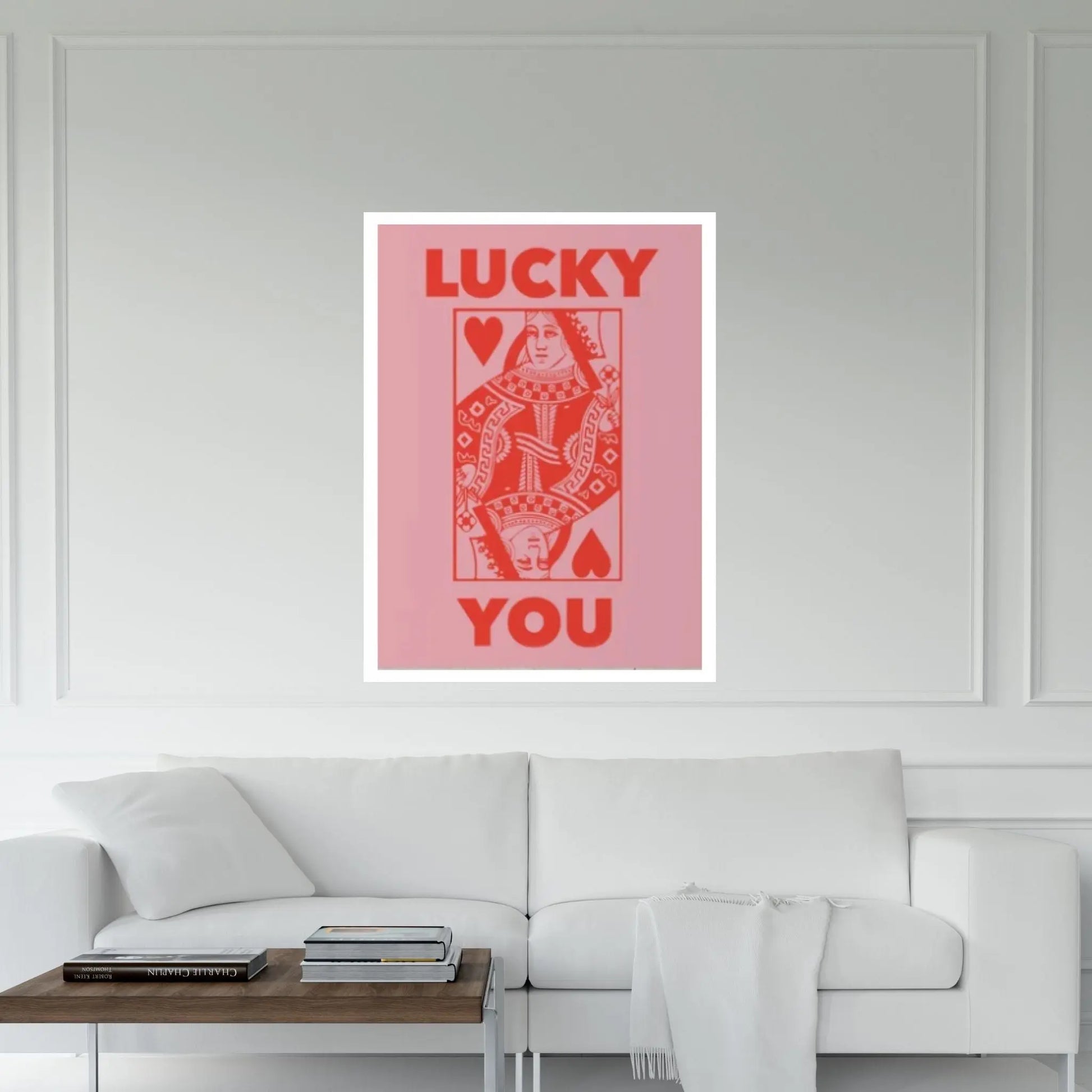 Trendy Retro wall art, Lucky You Canvas Wall Art Print, Trendy Wall Art - Y Canvas