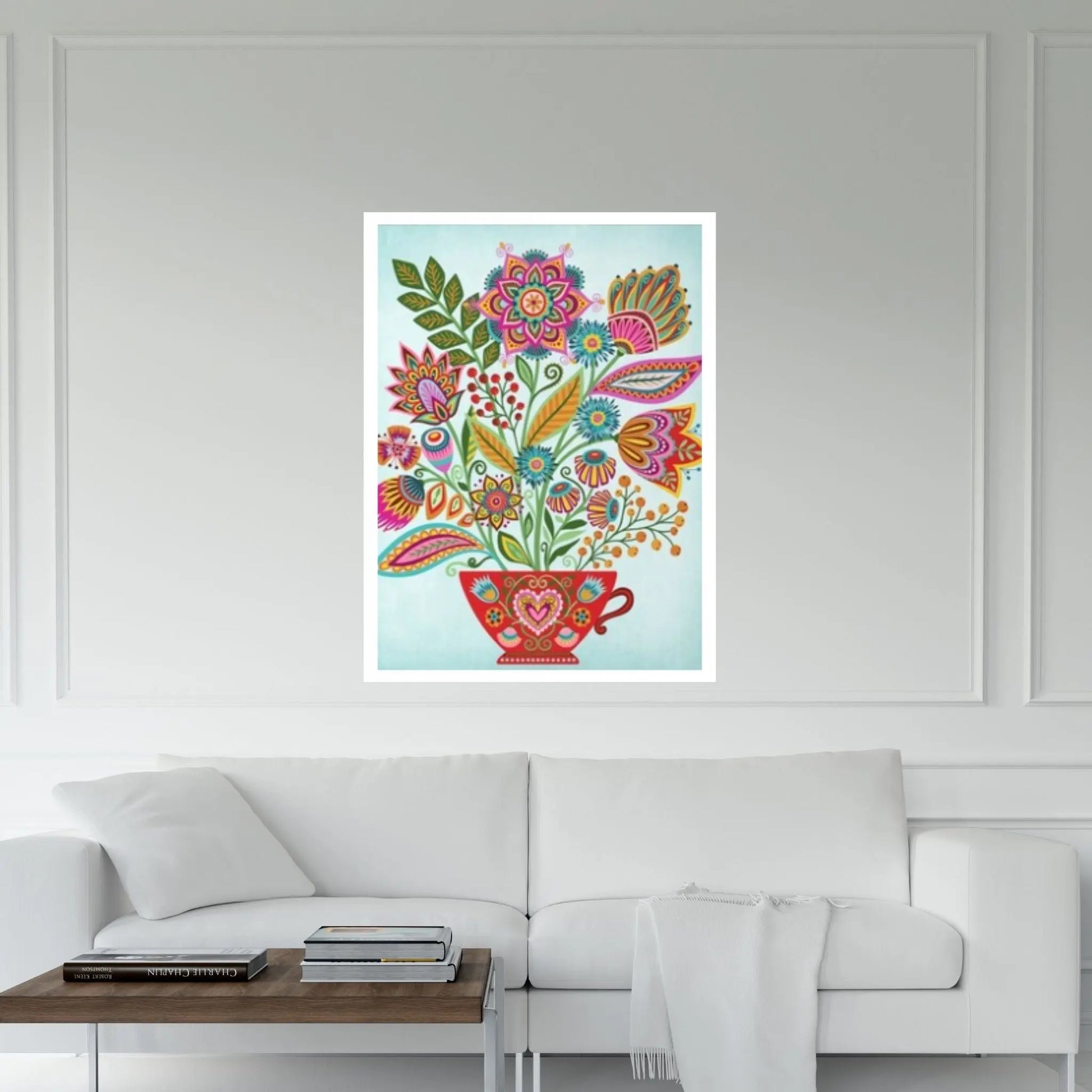 Mexican Art , Traditional Mexican Poster, Floral Mexican Wall Art Decor, Latin American Decor Canvas Wall Art - Y Canvas