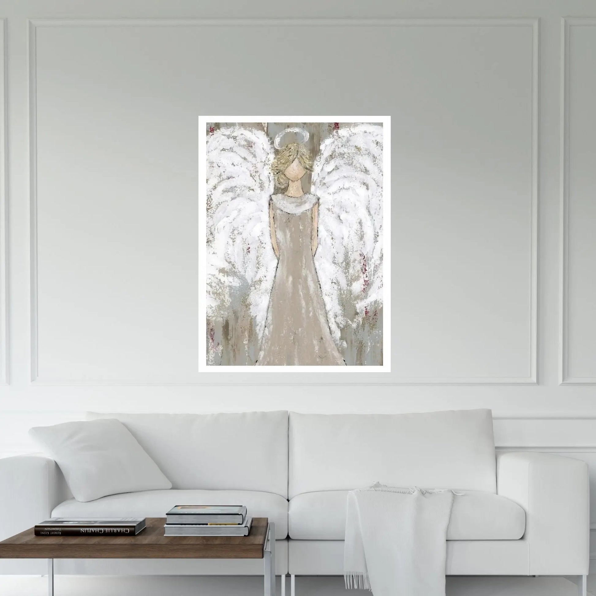 Farmhouse Guardian Angel Canvas Wall Art - Y Canvas