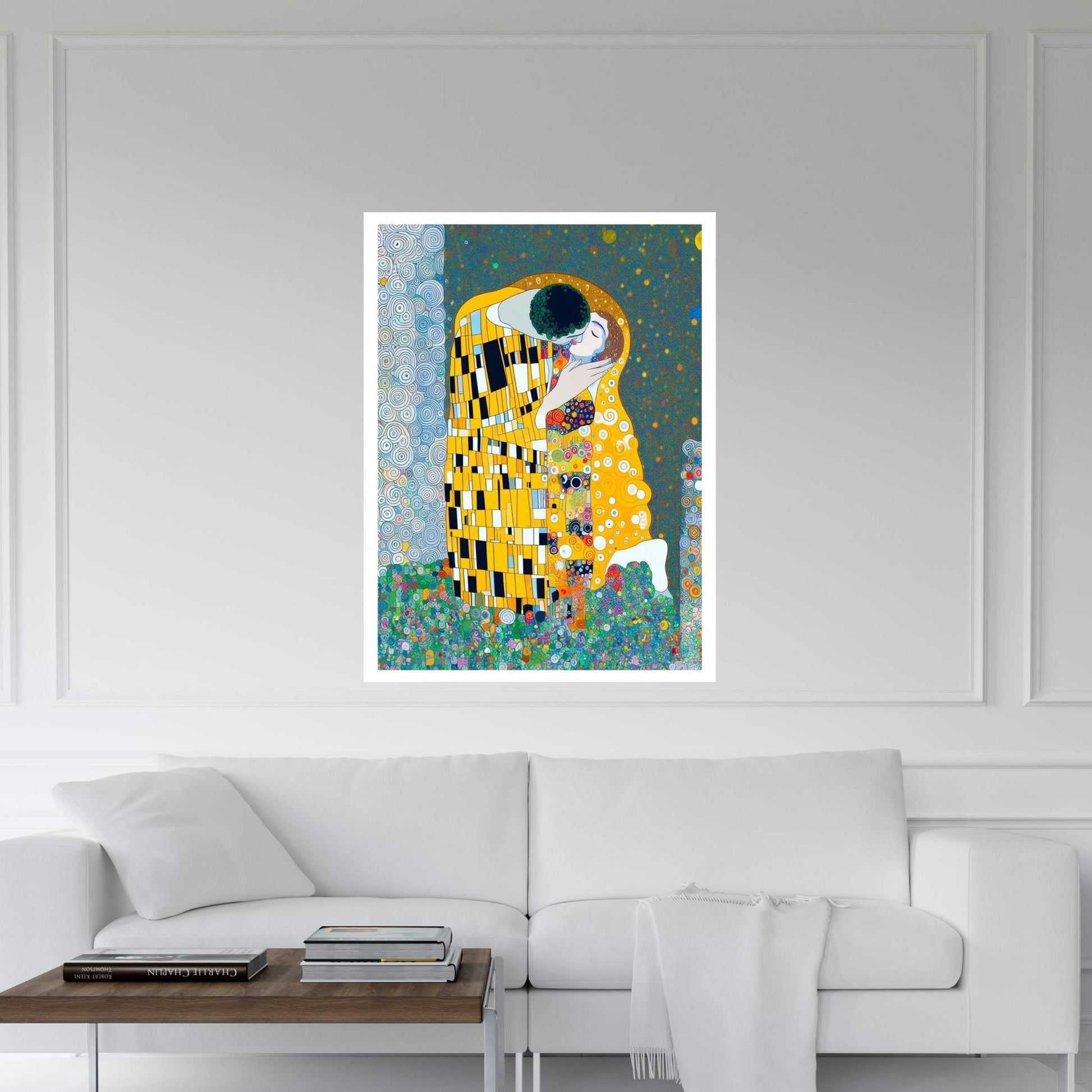 Gustav Klimt's The Kiss: Canvas Wall Art Reproduction Home Decor - Y Canvas