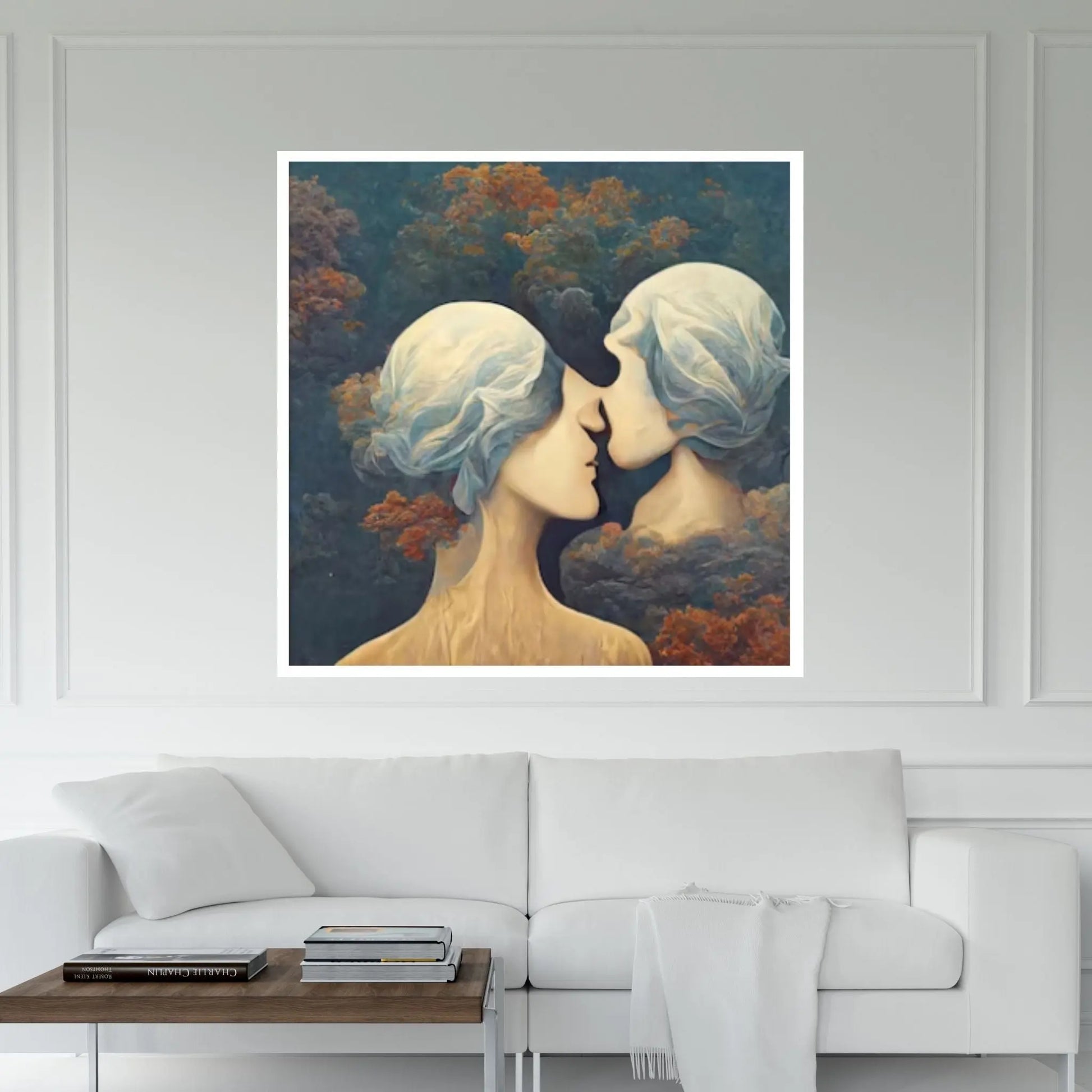 Rene Magritte Canvas Wall Art Poster, The Lovers Canvas, Rene Magritte the lovers Canvas - Y Canvas