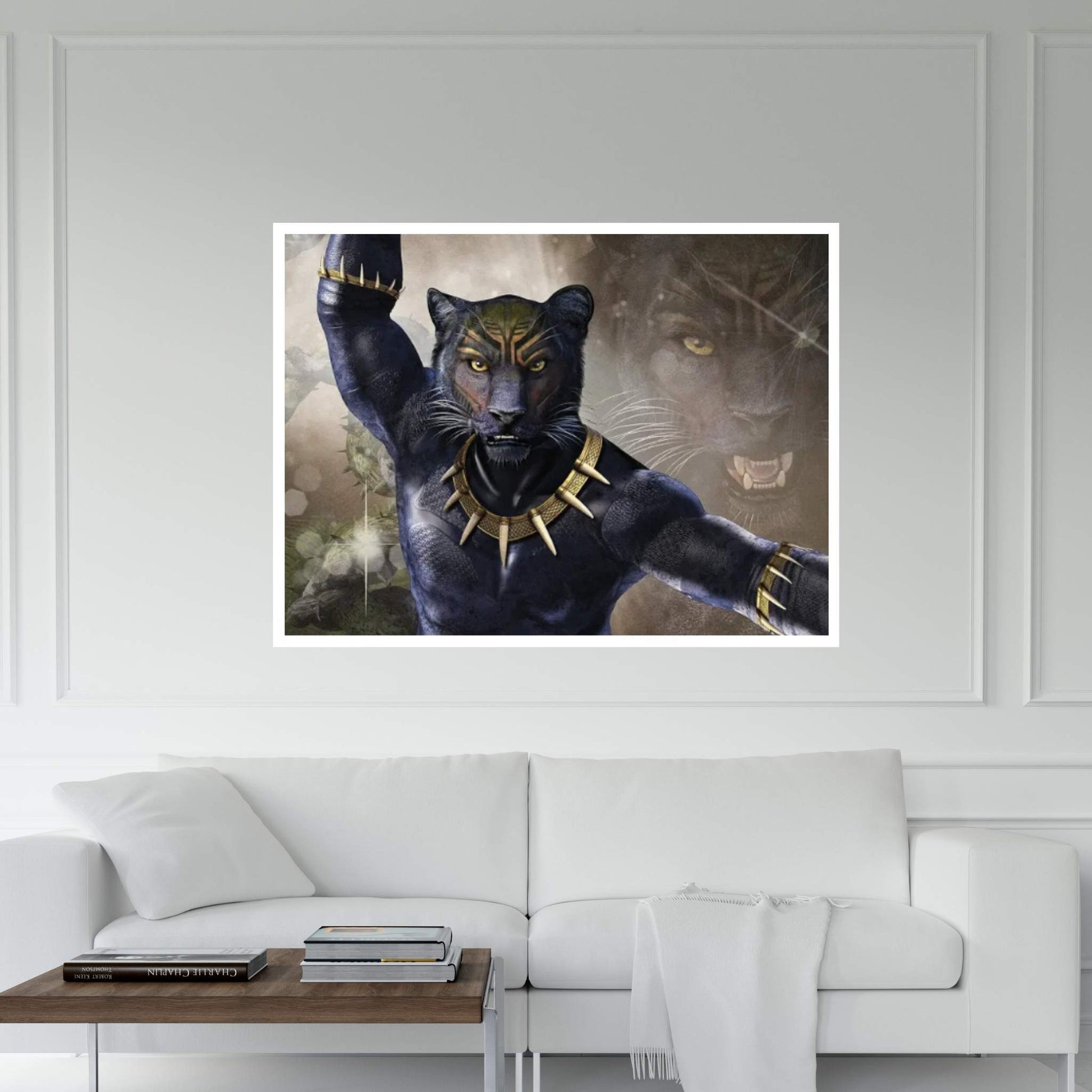 Black Panther Tribute Canvas Wall Art - Y Canvas