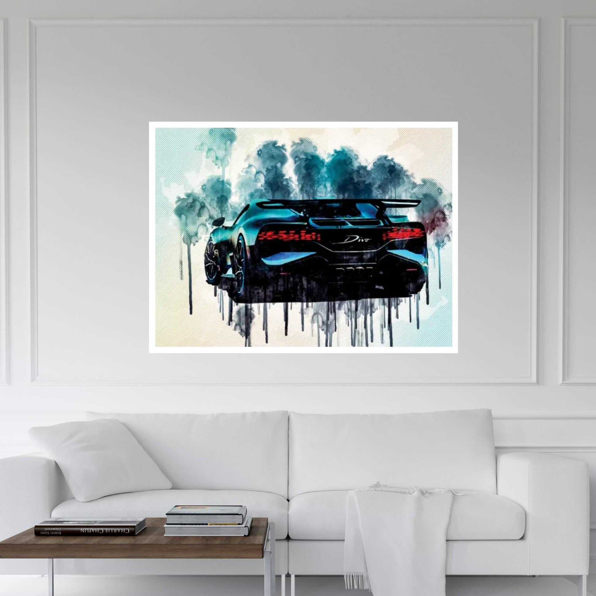 2019 Bugatti Divo Rear View New Hypercar Canvas Wall Art - Y Canvas