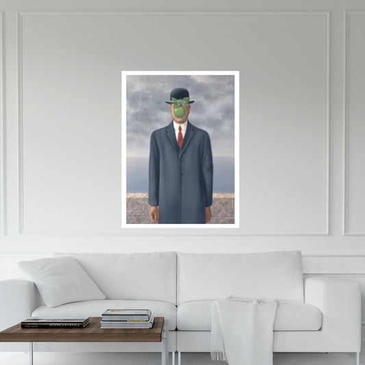 Large René Magritte The Son of Man 1964, Reproduction Home Decor, Rene Magritte Canvas, The Son of a Man Canvas - Y Canvas