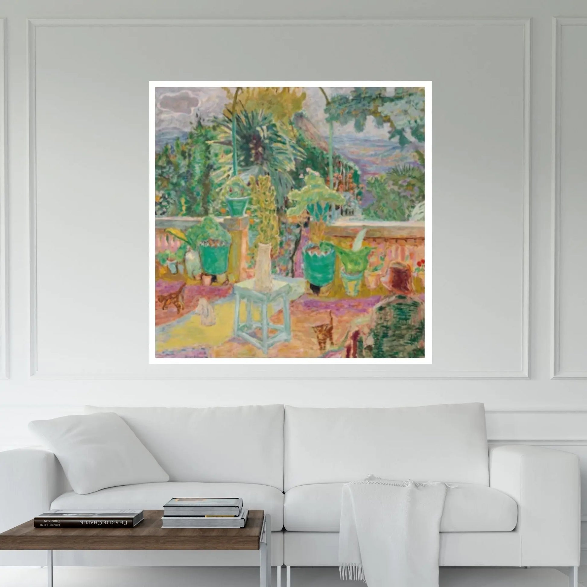 Pierre Bonnard Fine Art Print, A Terrace in Grasse Canvas Art Decor Wall Decor - Y Canvas