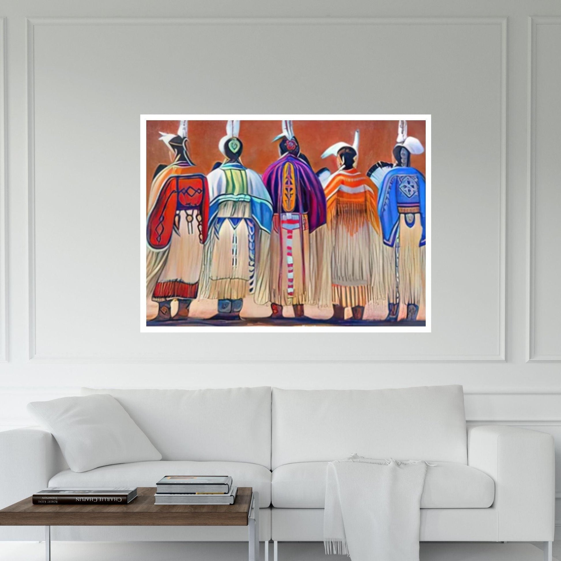 Native American Woman Framed Canvas, Native American Indian Wall Art, Native Americans Wall Decor, American Indigenous - Y Canvas