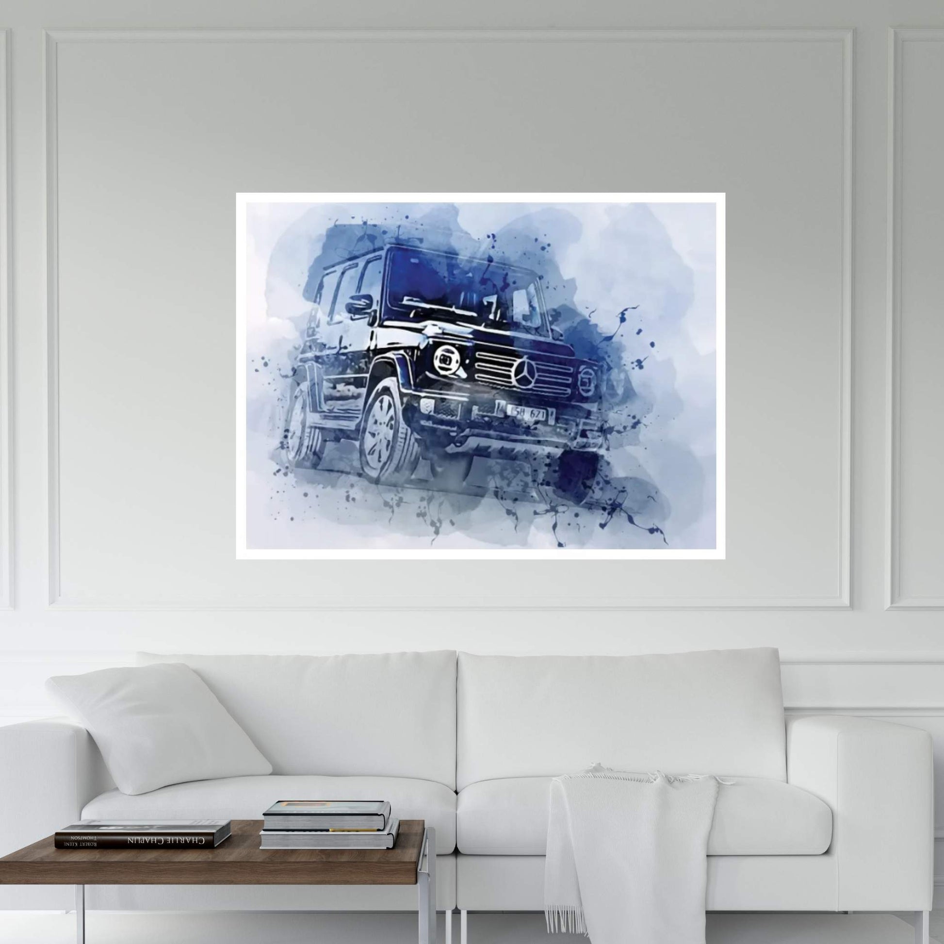 Black Gelendvagen Mercedes-Benz G 400 Canvas Wall Art - Y Canvas