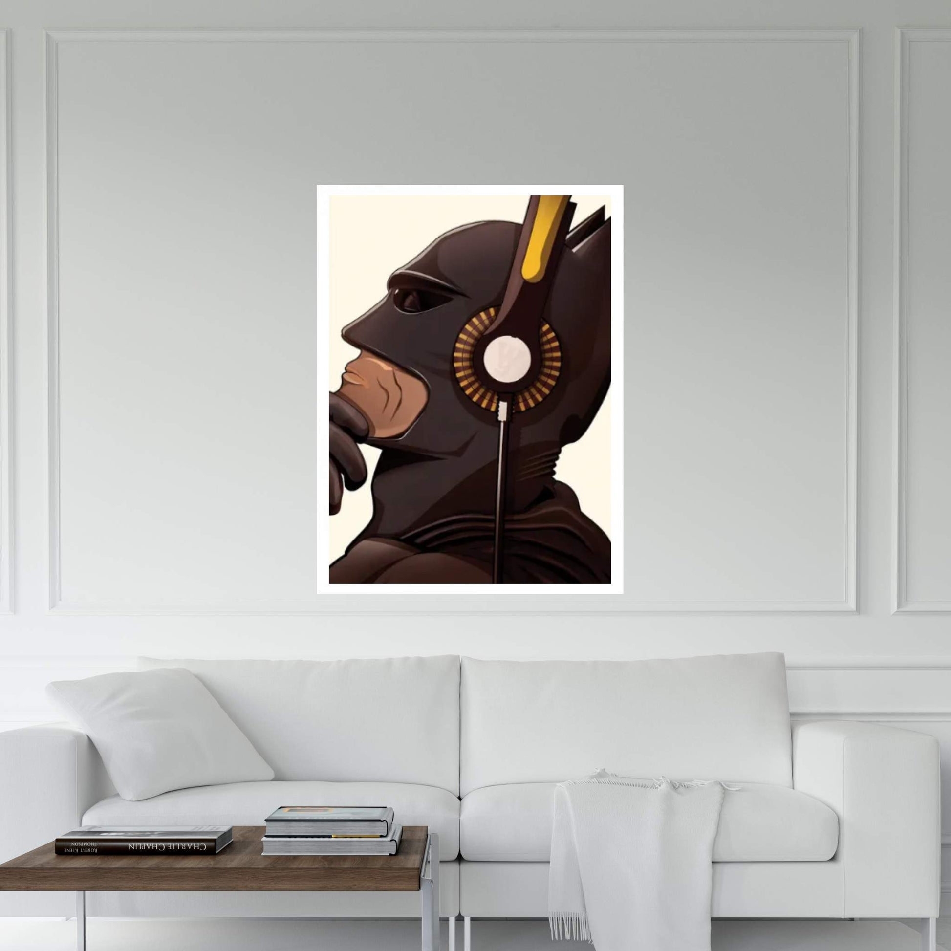 Bat Headphones Canvas Wall Art - Y Canvas