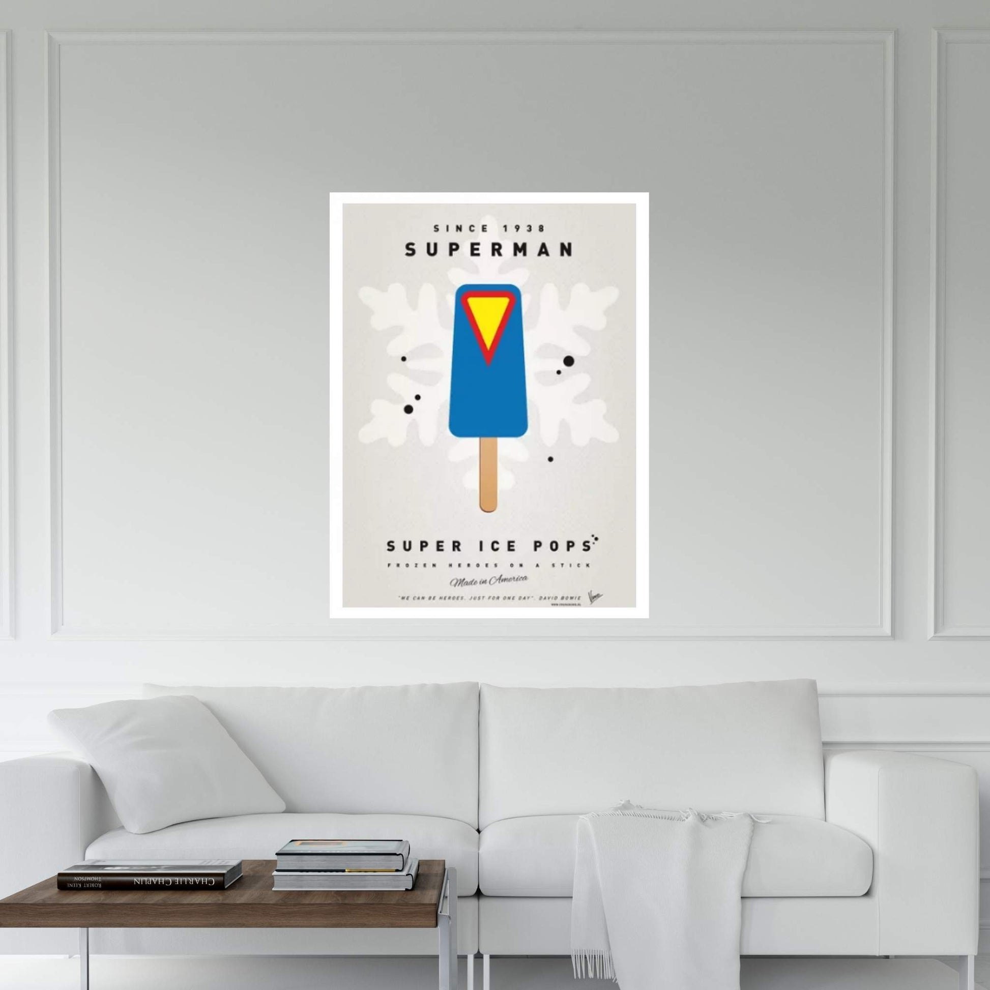 Superhero Ice Pop Superman Canvas Wall Art - Y Canvas