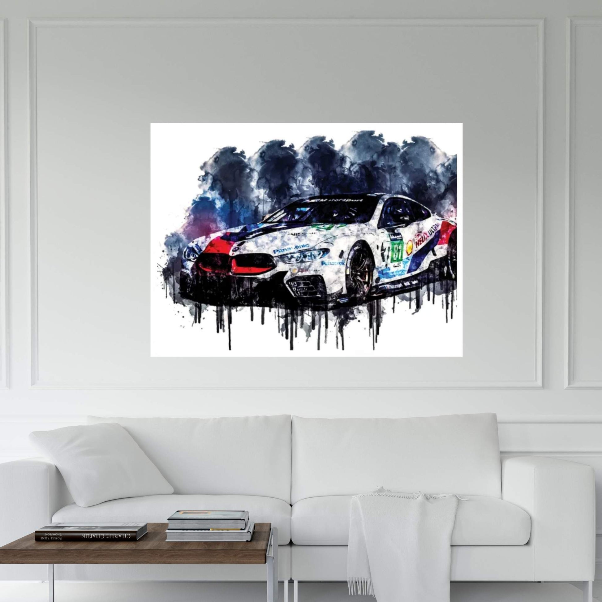 2018 BMW M8 GTE Vehicle CDXXVIII Canvas Wall Art - Y Canvas