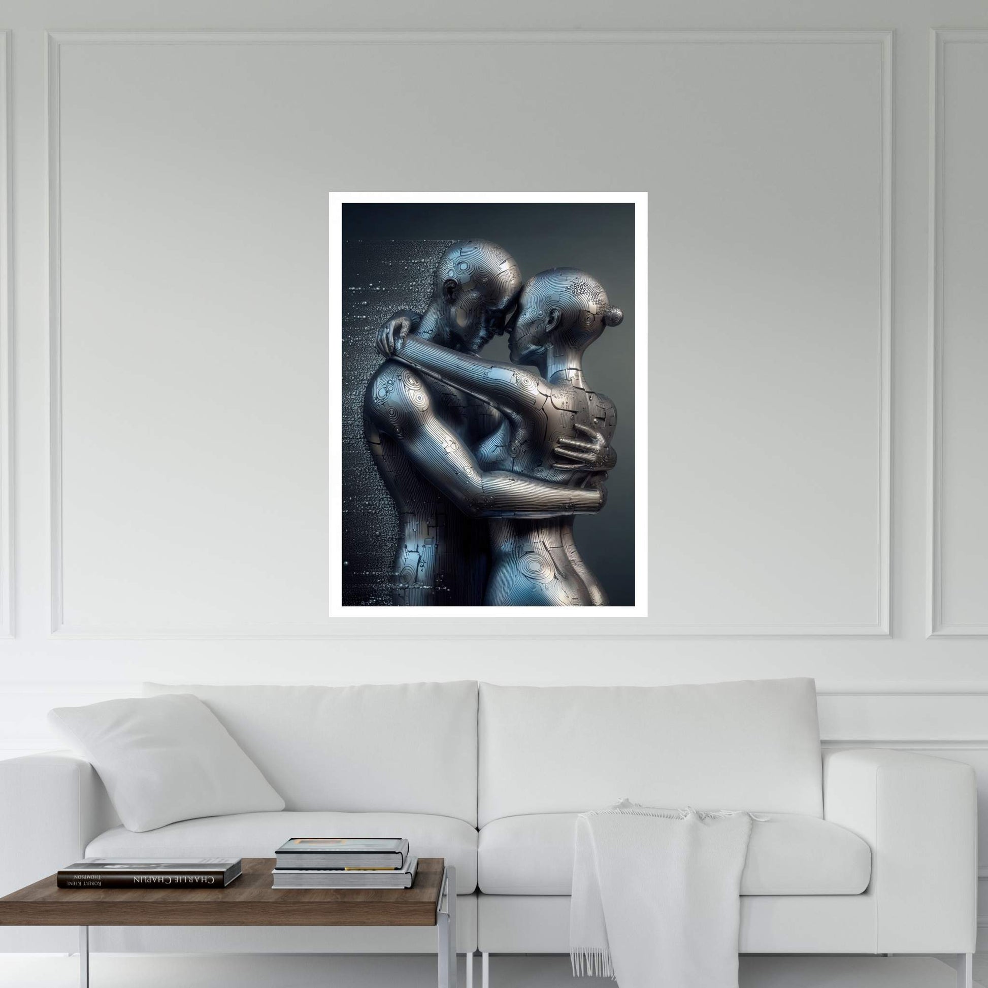 Metalic Love Couple Canvas Wall Art - Y Canvas