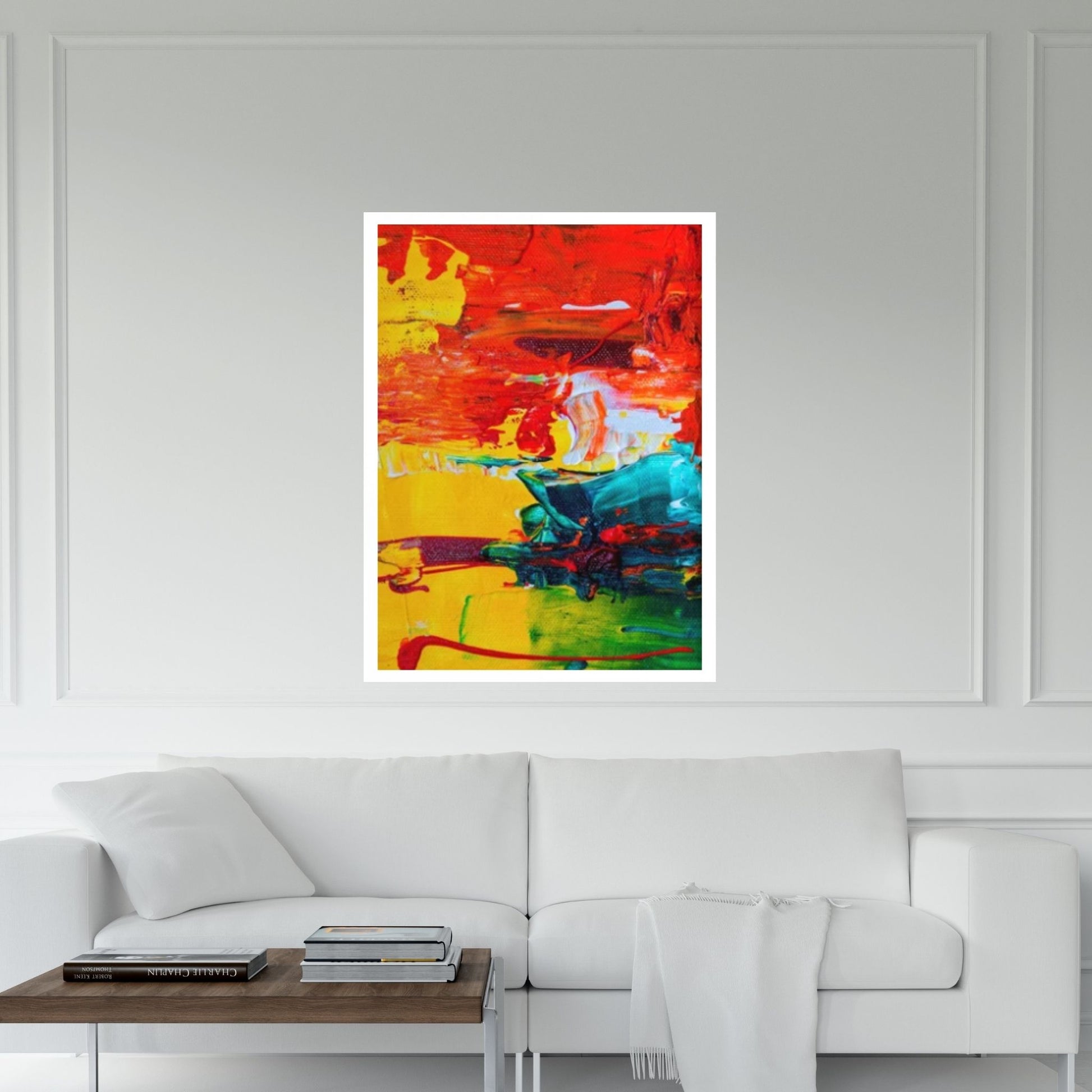 Abstract Painting Canvas, Original Oil Painting Effect Art, Original Minimalist Painting - Y Canvas